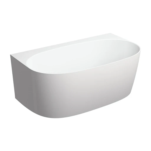 back to wall bath, 148 x 86 cm