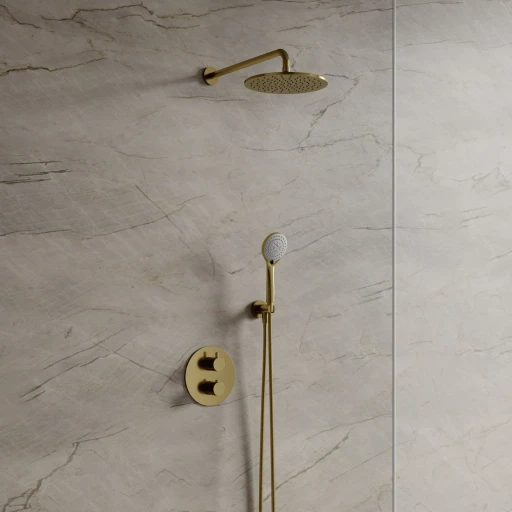 thermostatic shower system for concealed installation