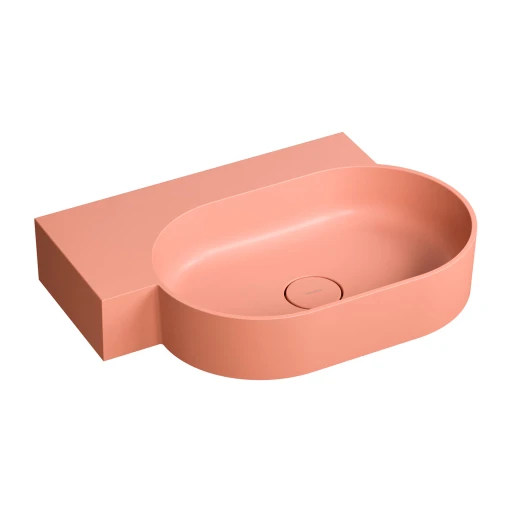 umywalka nablatowa/wisząca - lewa, 64 x 44 cm