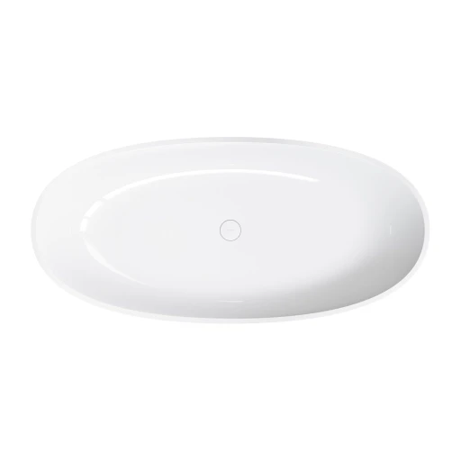 freestanding bath with overflow, 160 x 75 cm
