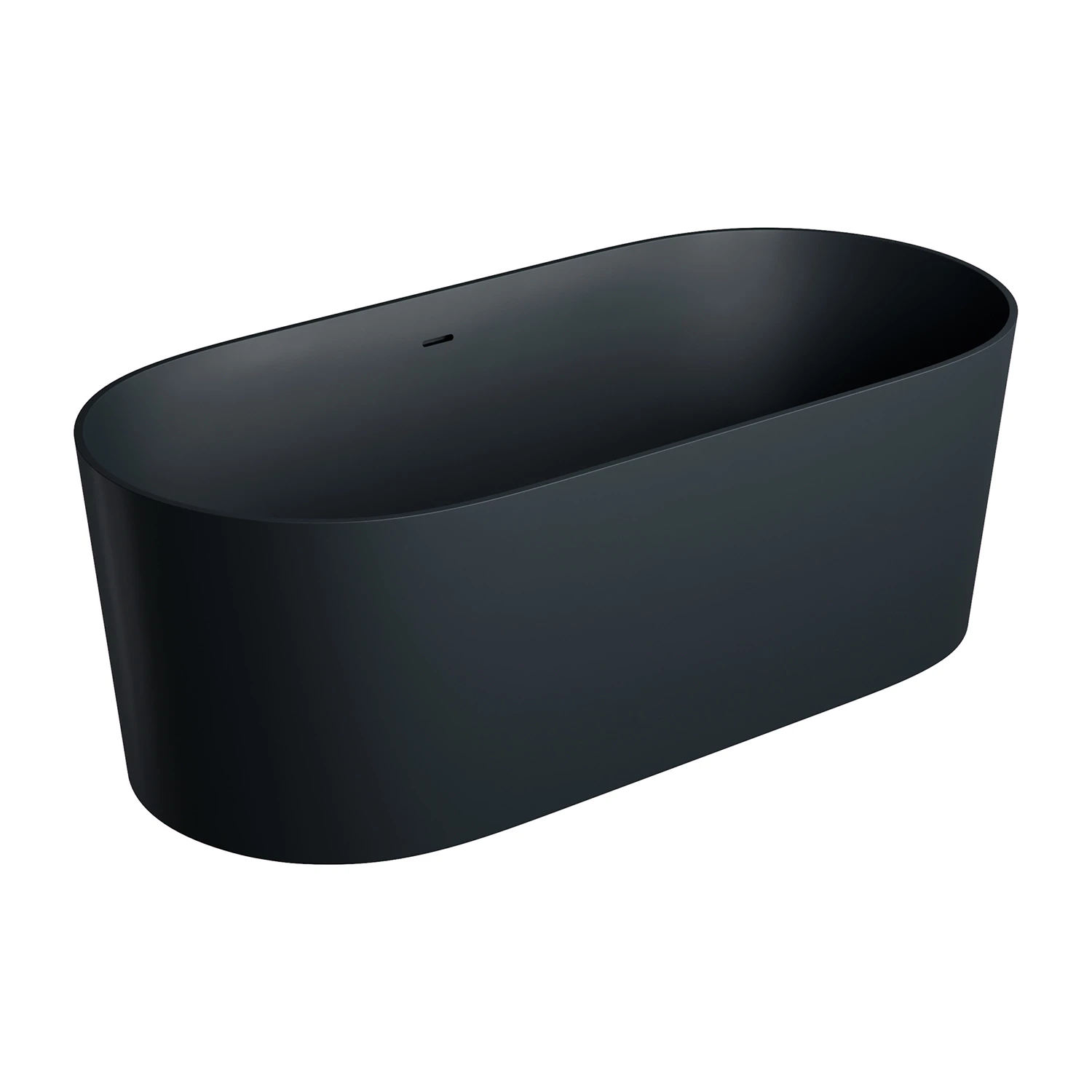 freestanding bath with overflow, 160 x 75 cm