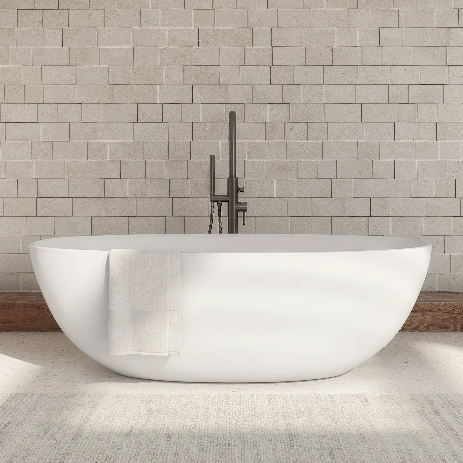 freestanding bath, 160 x 75 cm