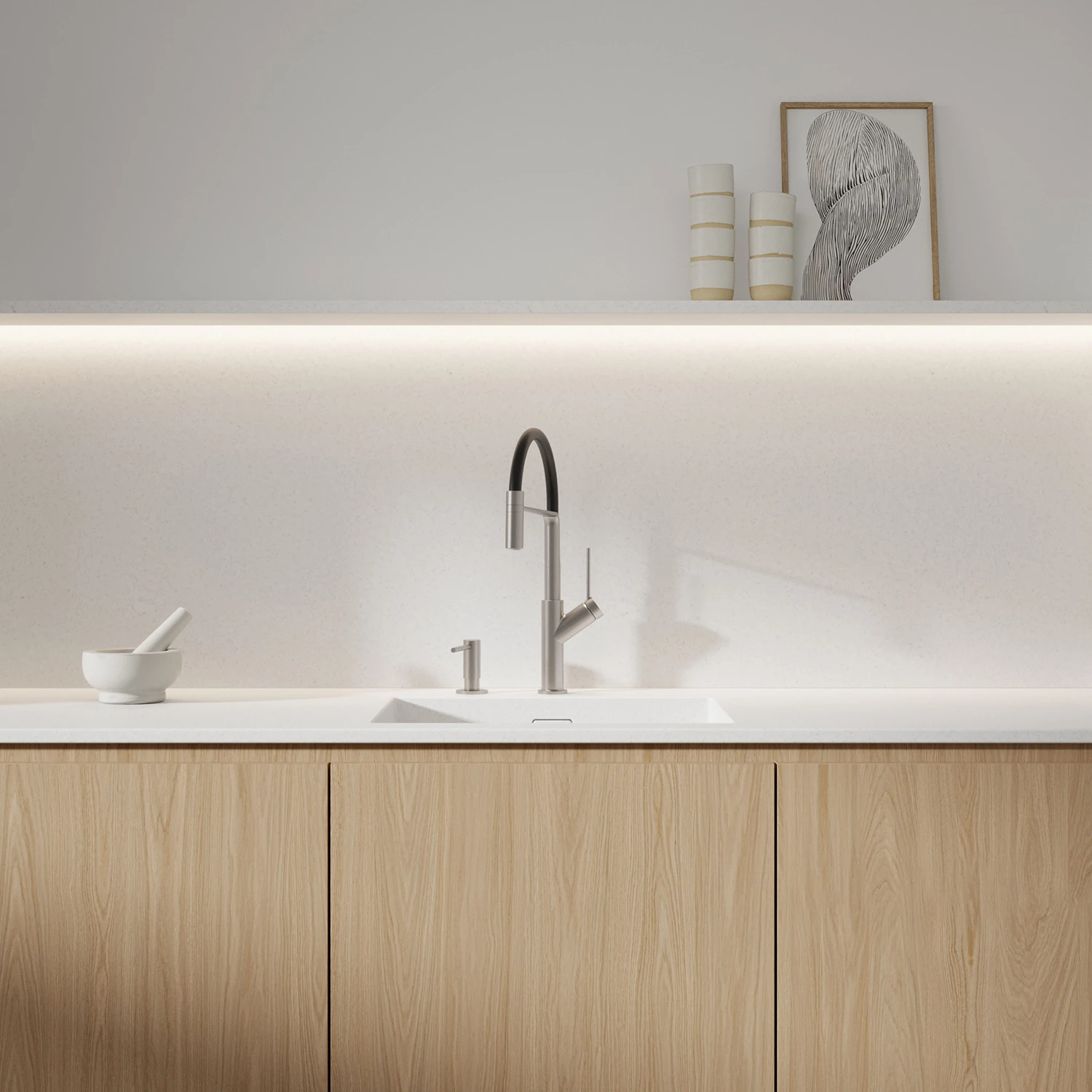 kitchen tap with pull-out spout