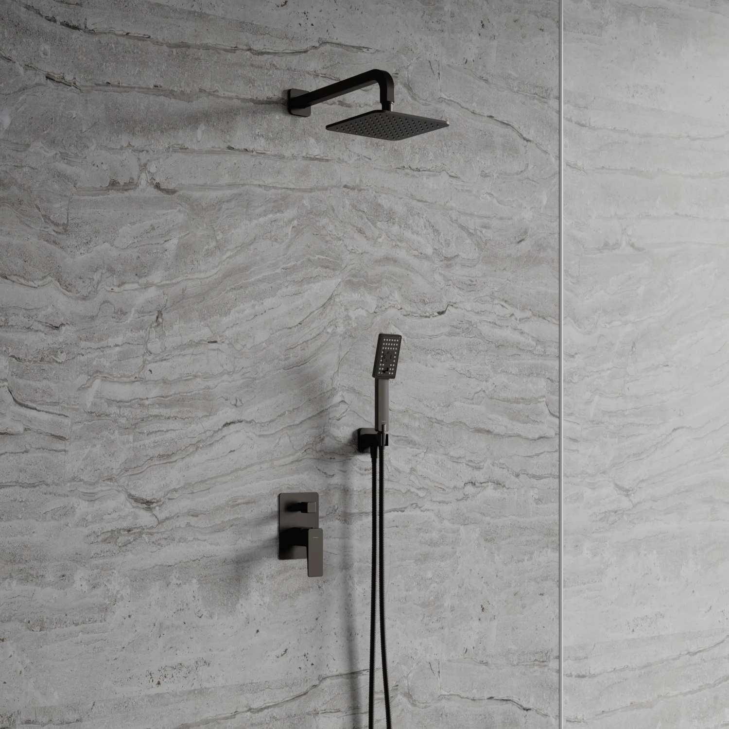 shower system for concealed installation