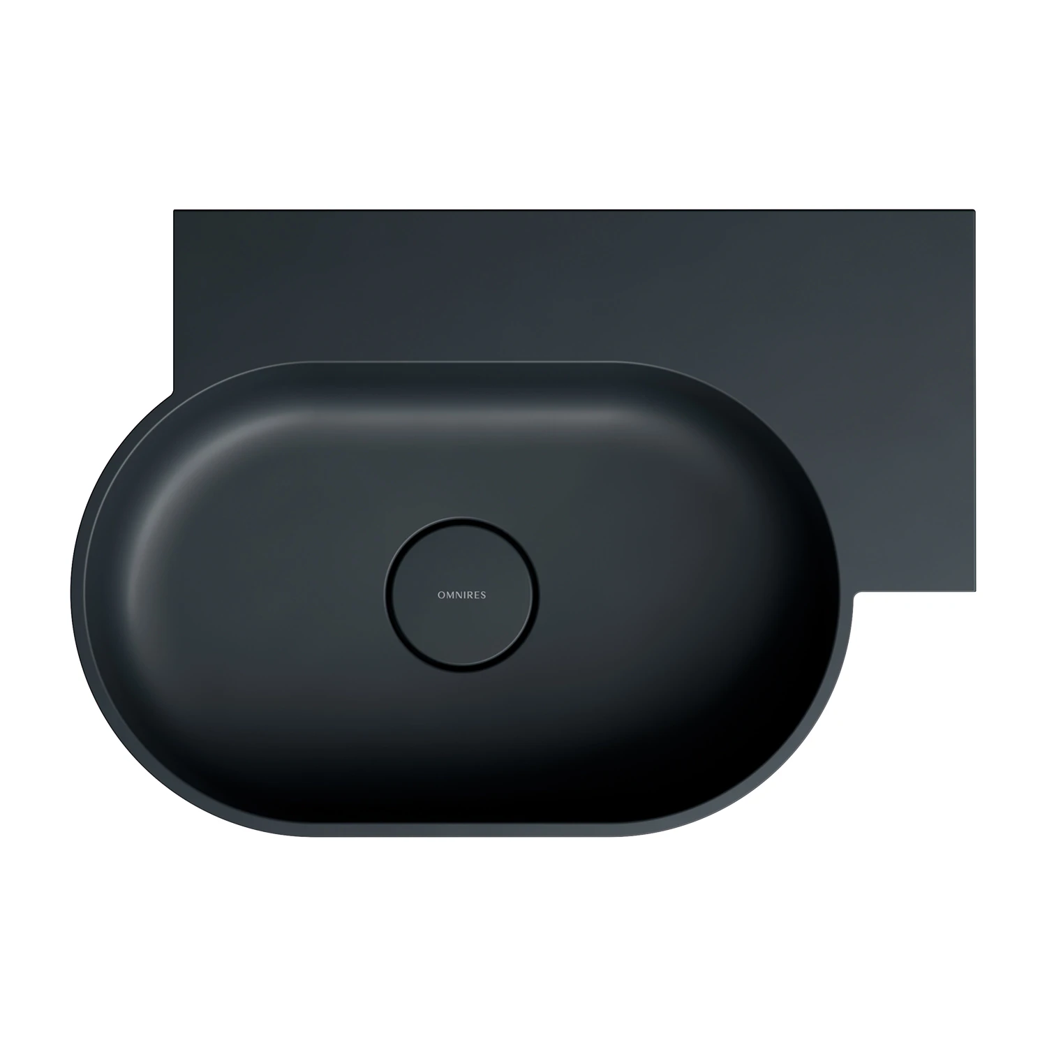 countertop/wall-mounted basin - right, 55 x 36 cm