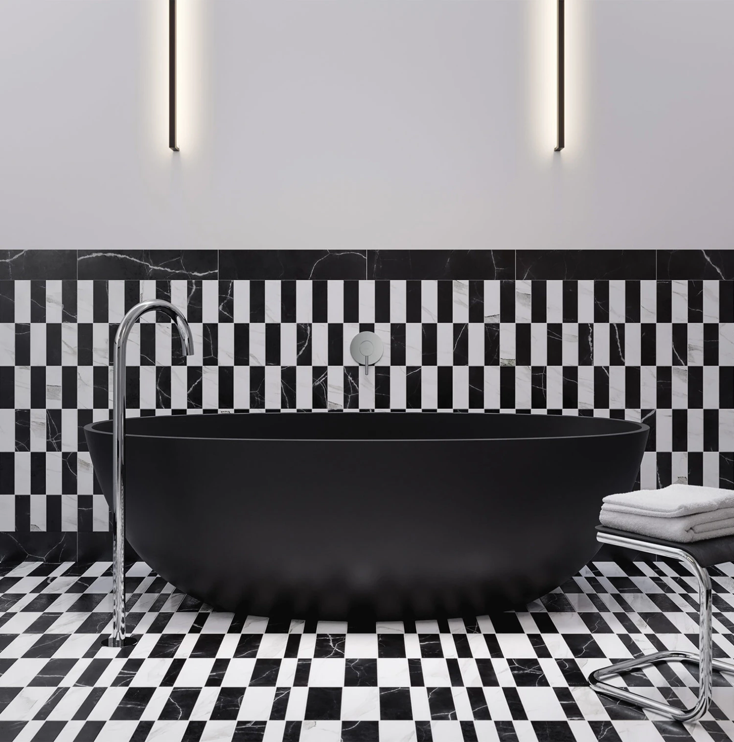 freestanding bath, 160 x 75 cm