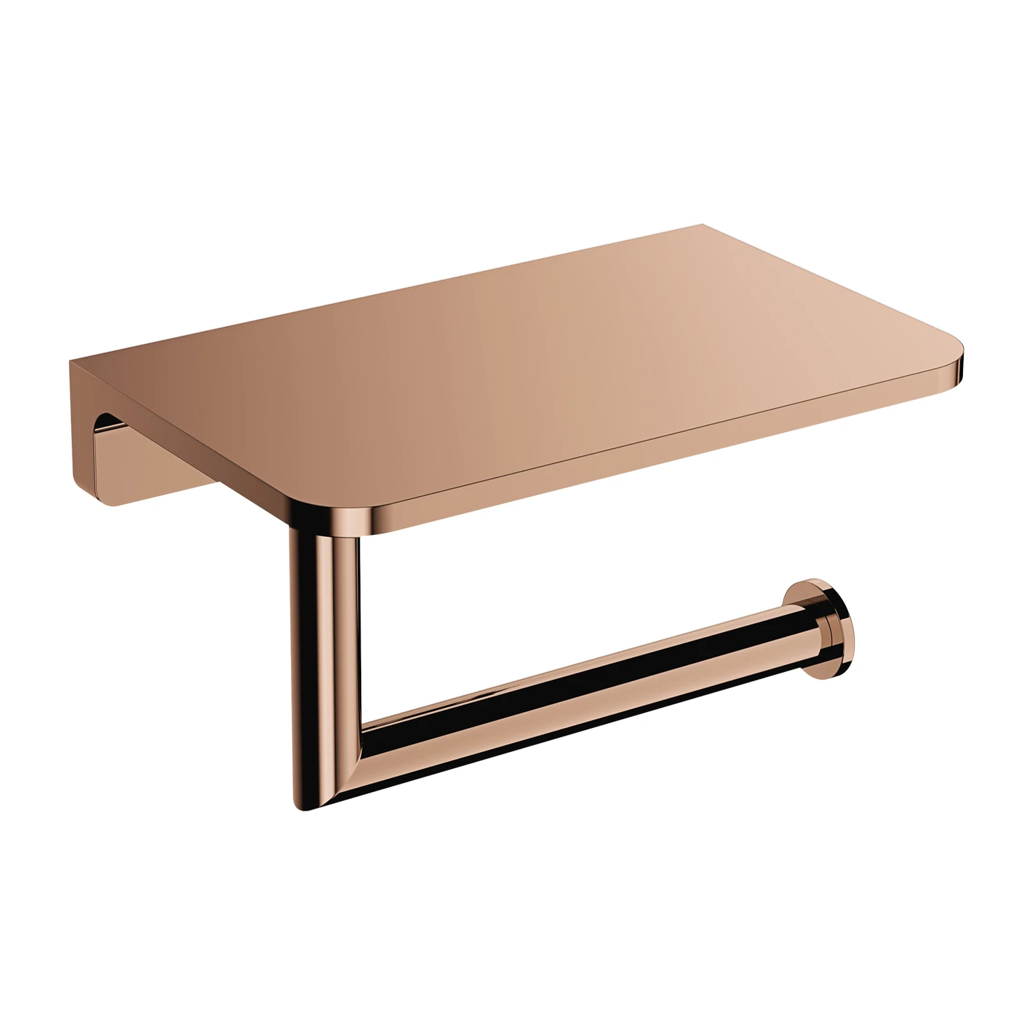 toilet roll holder with a shelf