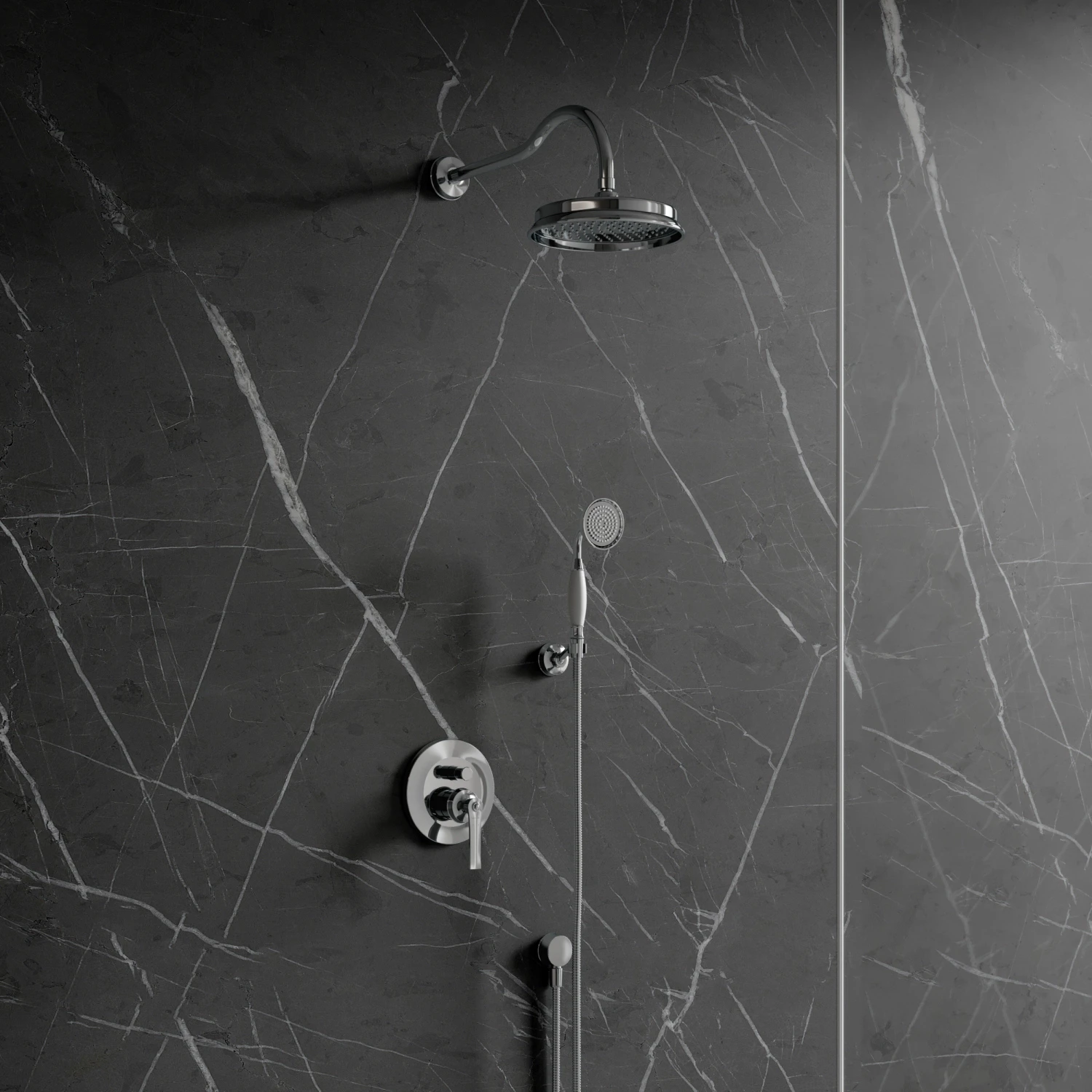 shower system for concealed installation