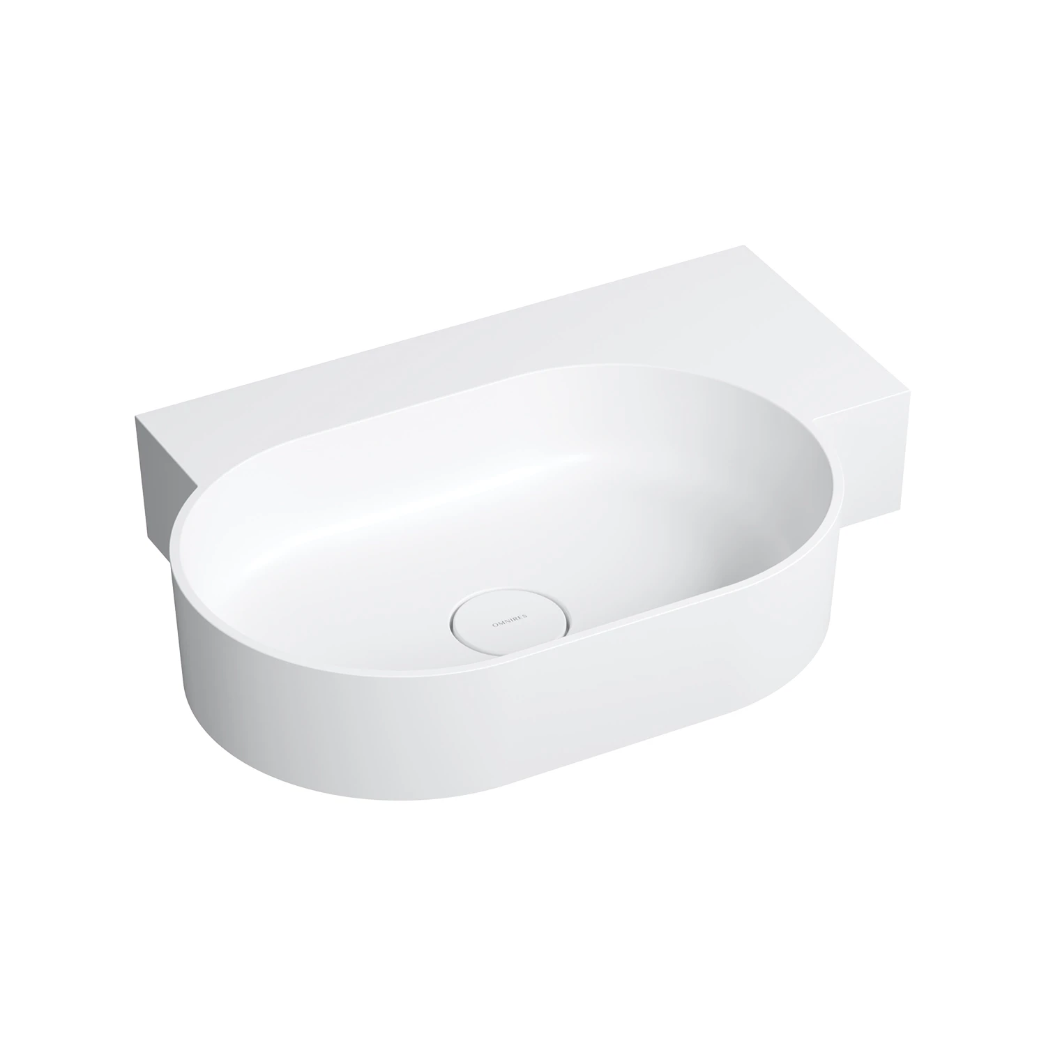 countertop/wall-mounted basin - right, 64 x 44 cm