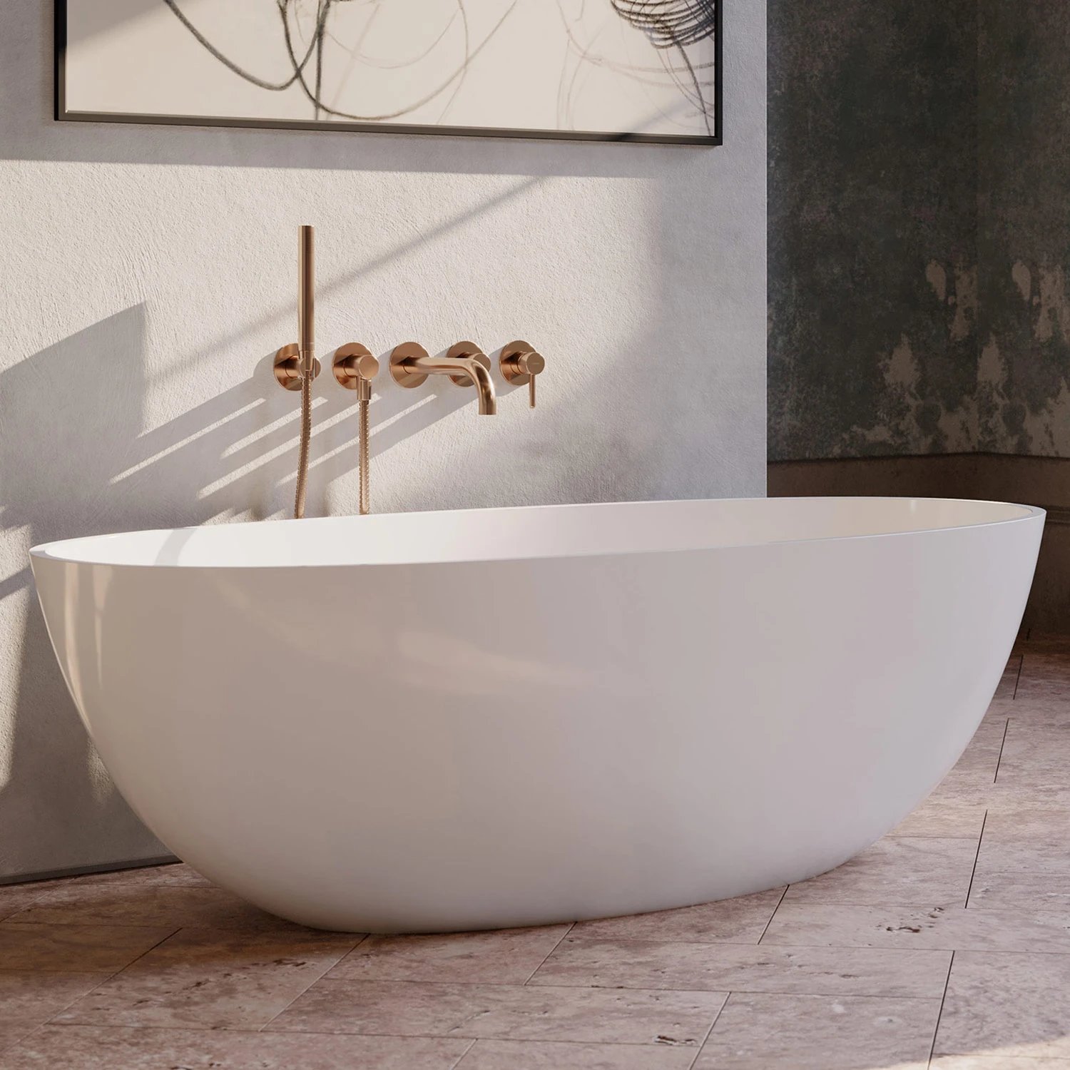 freestanding bath, 160 x 75 cm