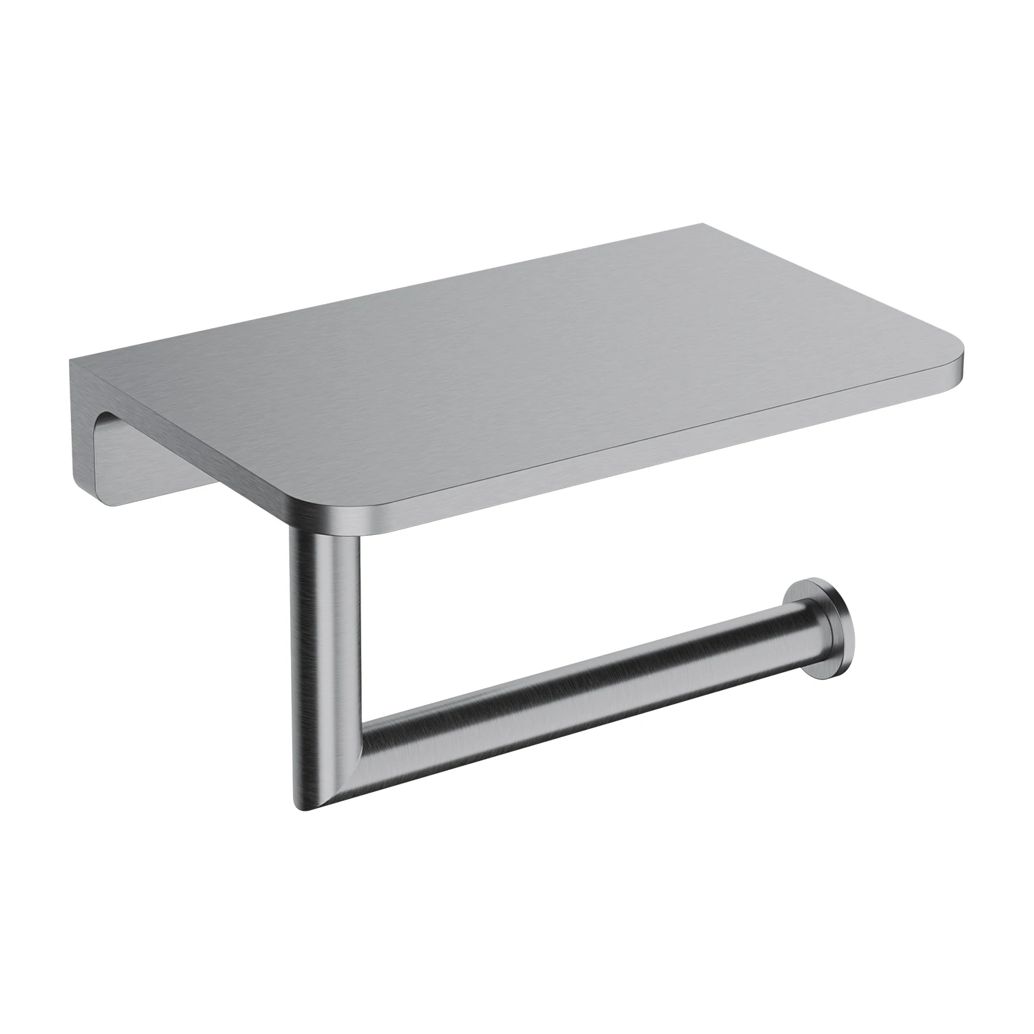 toilet roll holder with a shelf