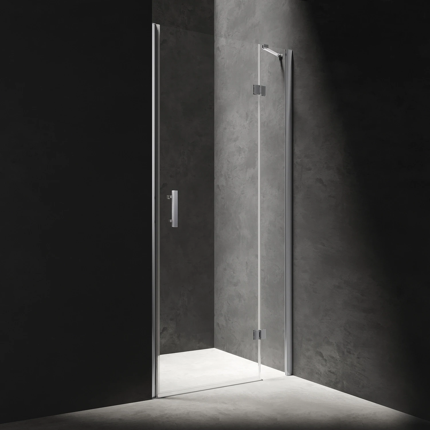 hinged shower door, 110 cm