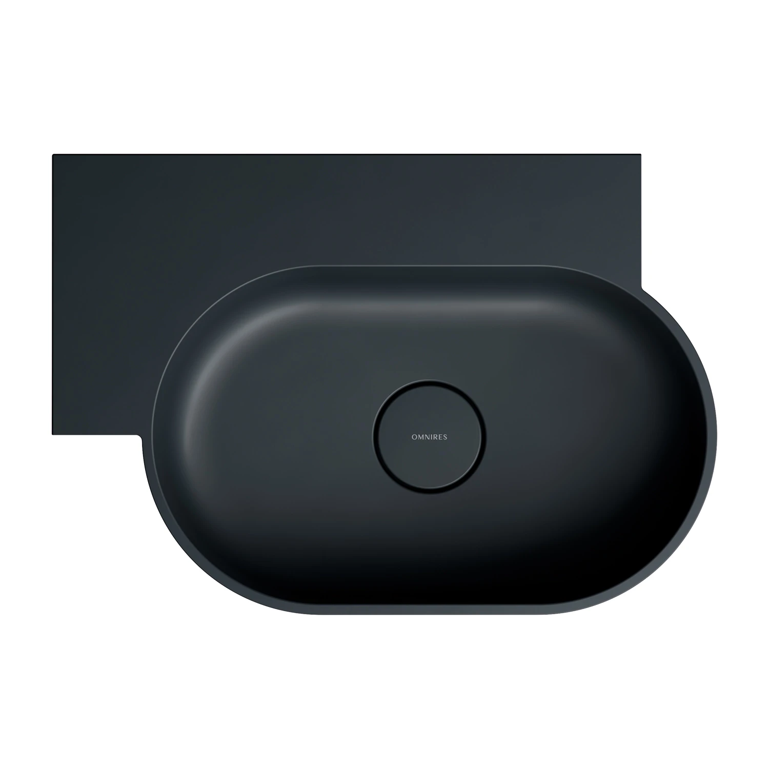 countertop/wall-mounted basin - left, 55 x 36 cm