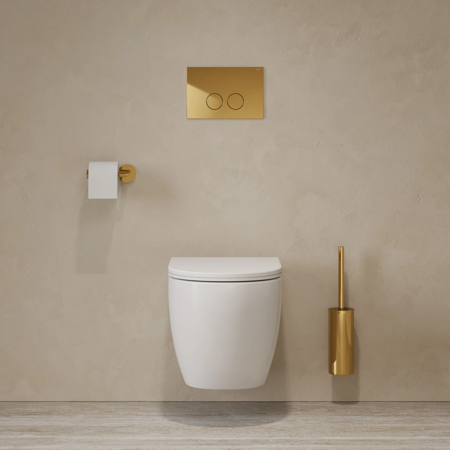 wall-mounted toilet brush