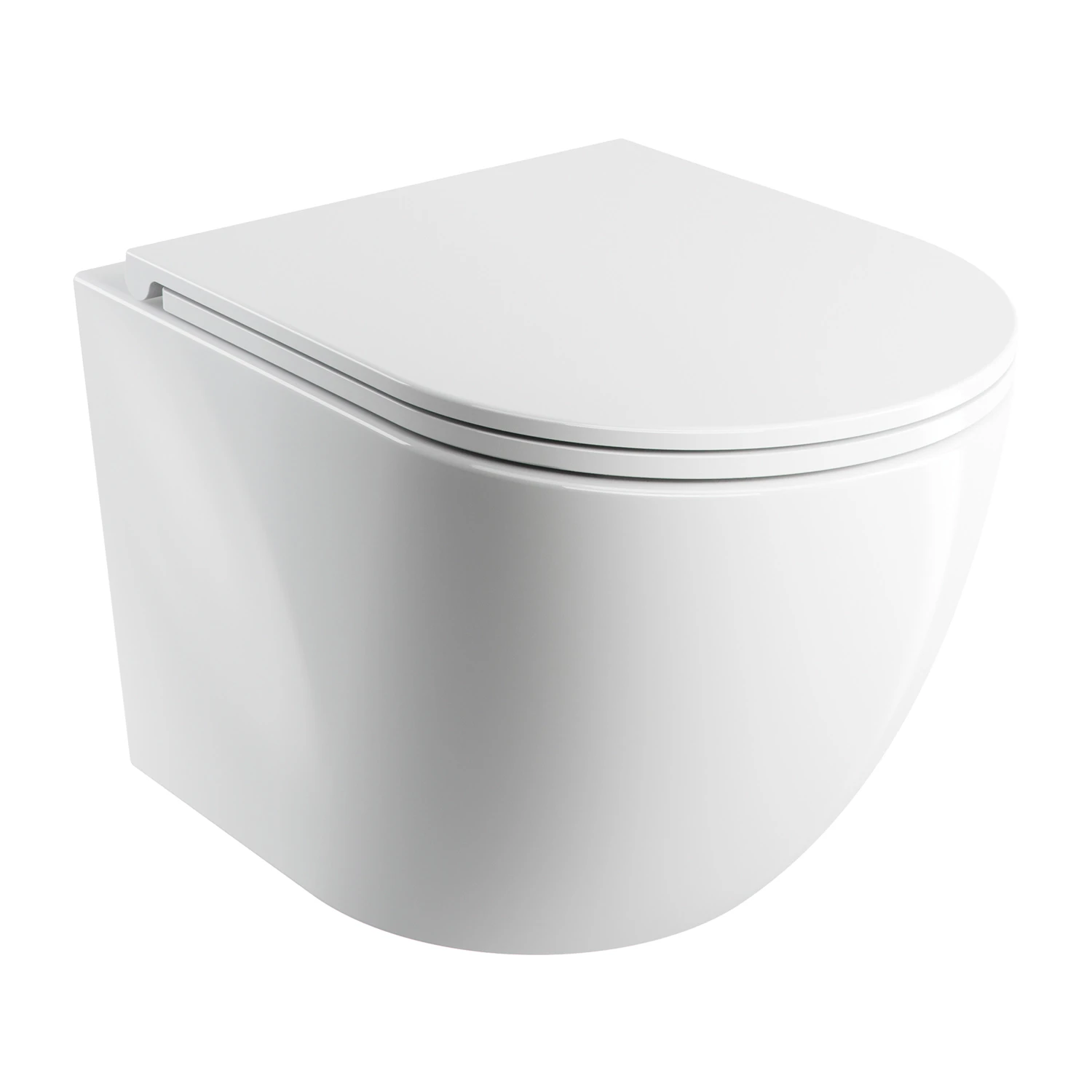 cuvette de WC murale SILENT POWER™ avec abattant frein de chute, 49 x 37 cm