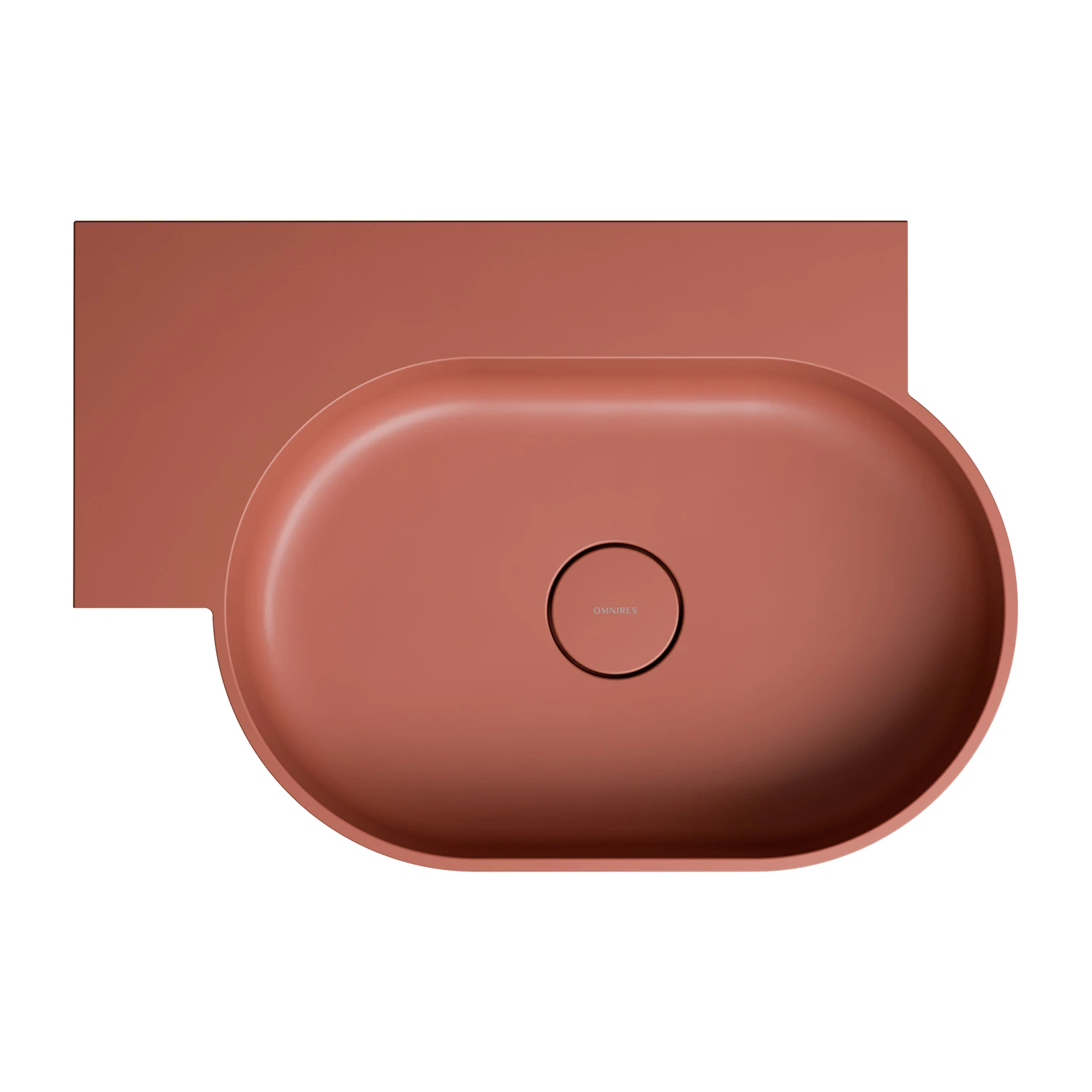 countertop/wall-mounted basin - left, 64 x 44 cm