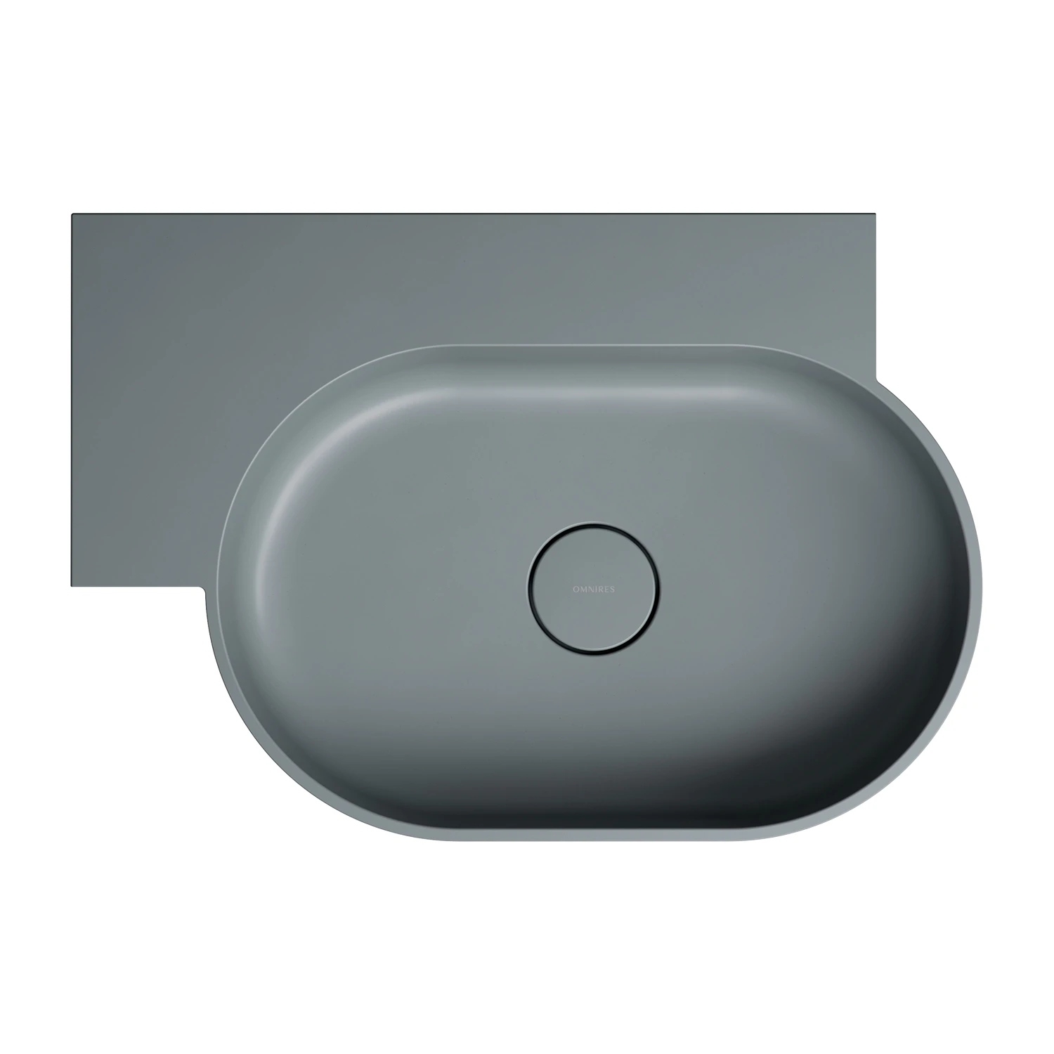 countertop/wall-mounted basin - left, 64 x 44 cm