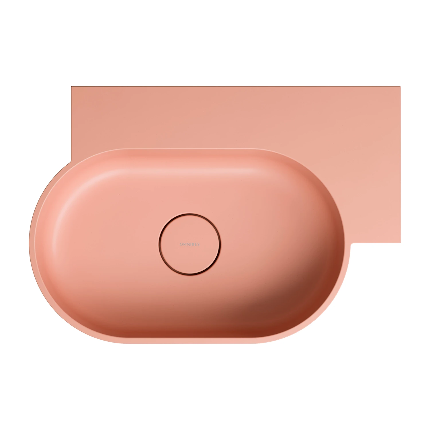 countertop/wall-mounted basin - right, 55 x 36 cm