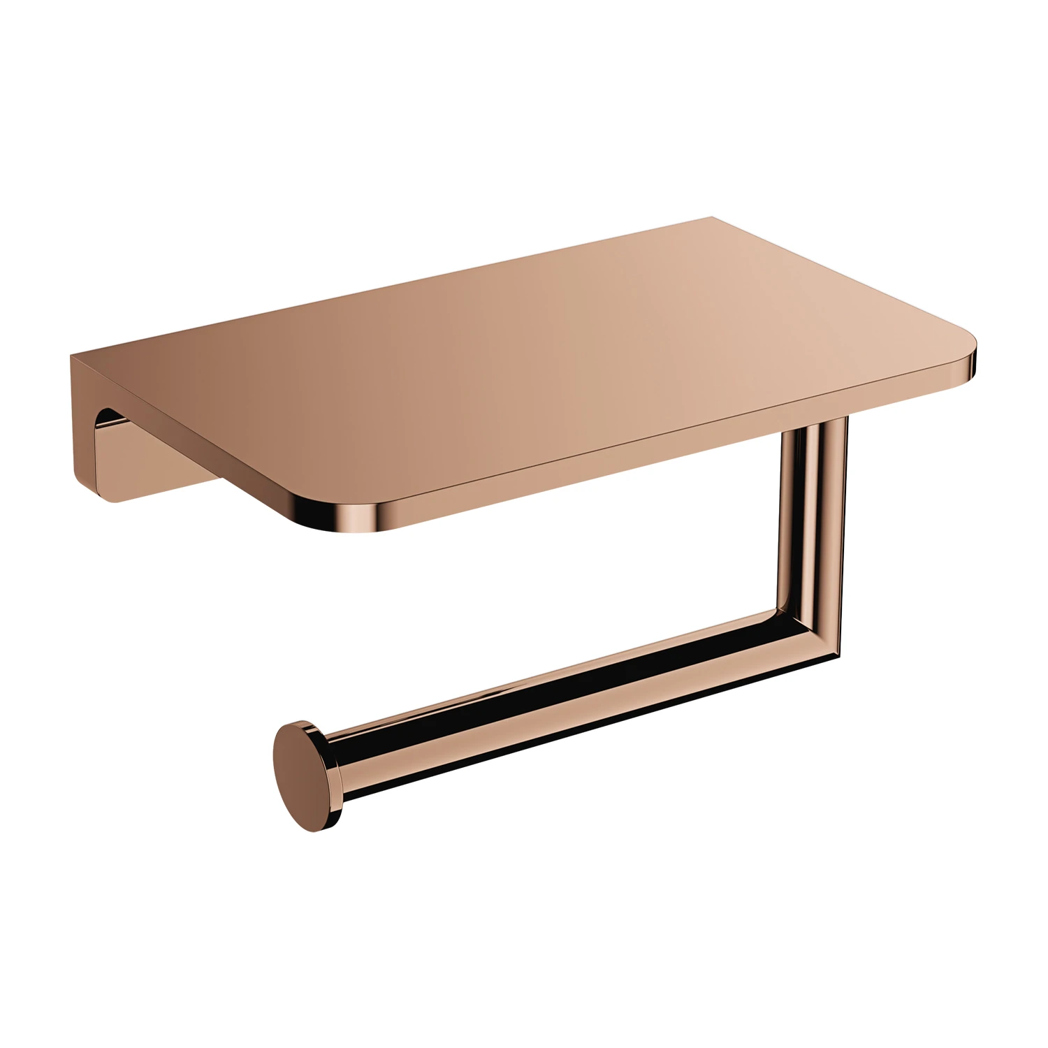 toilet roll holder with a shelf