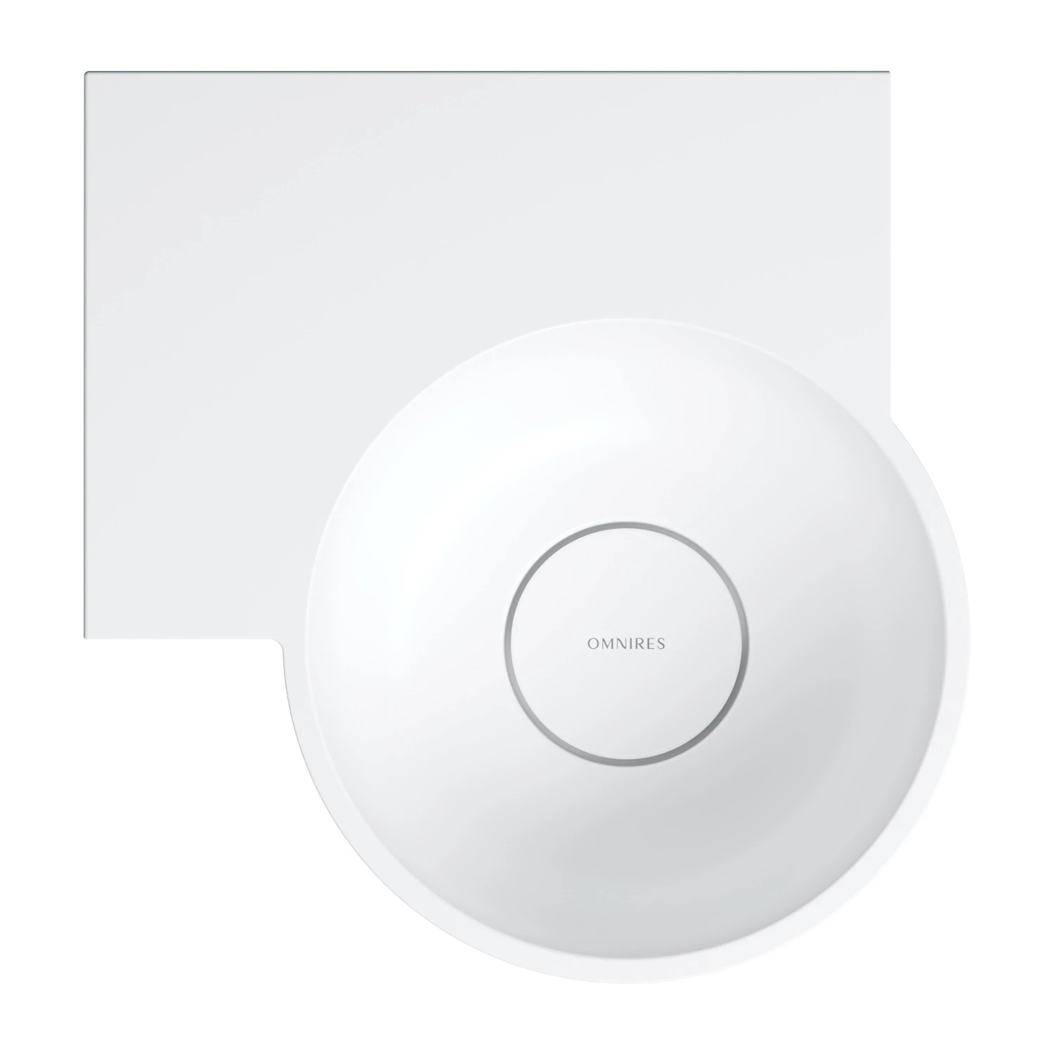 umywalka nablatowa/wisząca - lewa, 33 x 34 cm