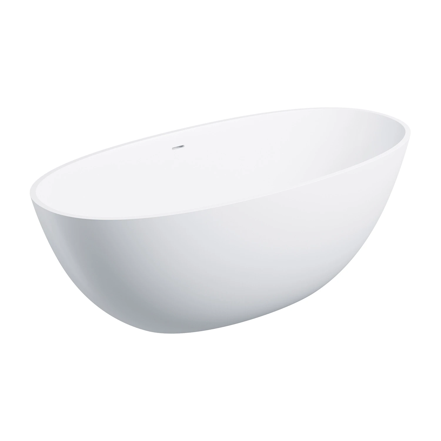 freestanding bath with overflow, 160 x 75 cm