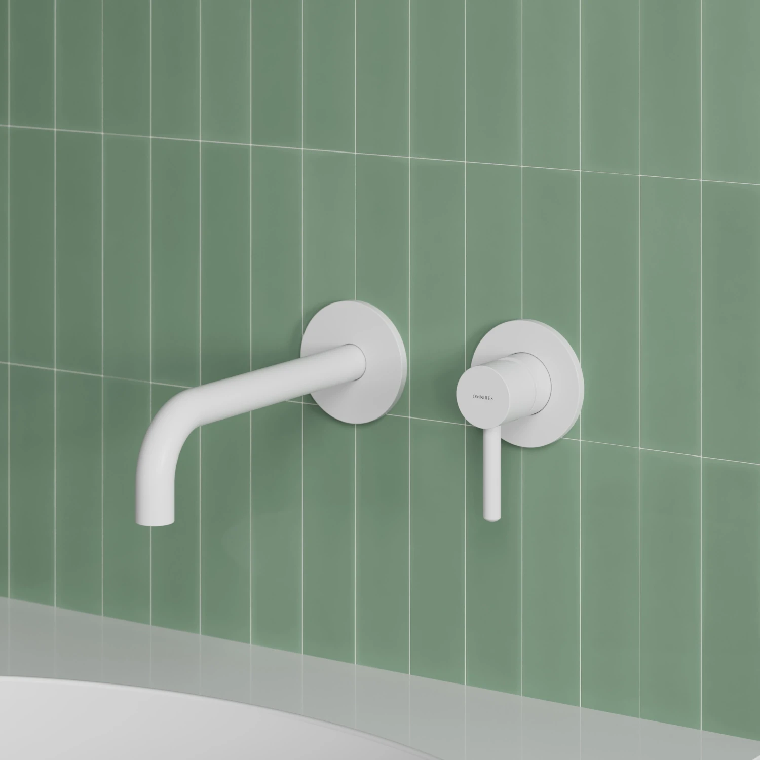 basin mixer for concealed installation with long spout