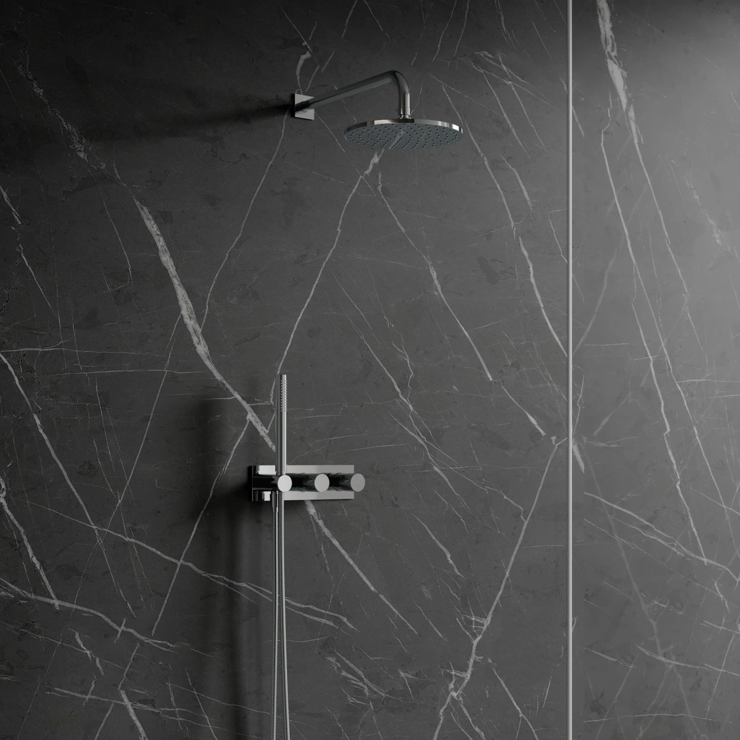 shower system for concealed installation