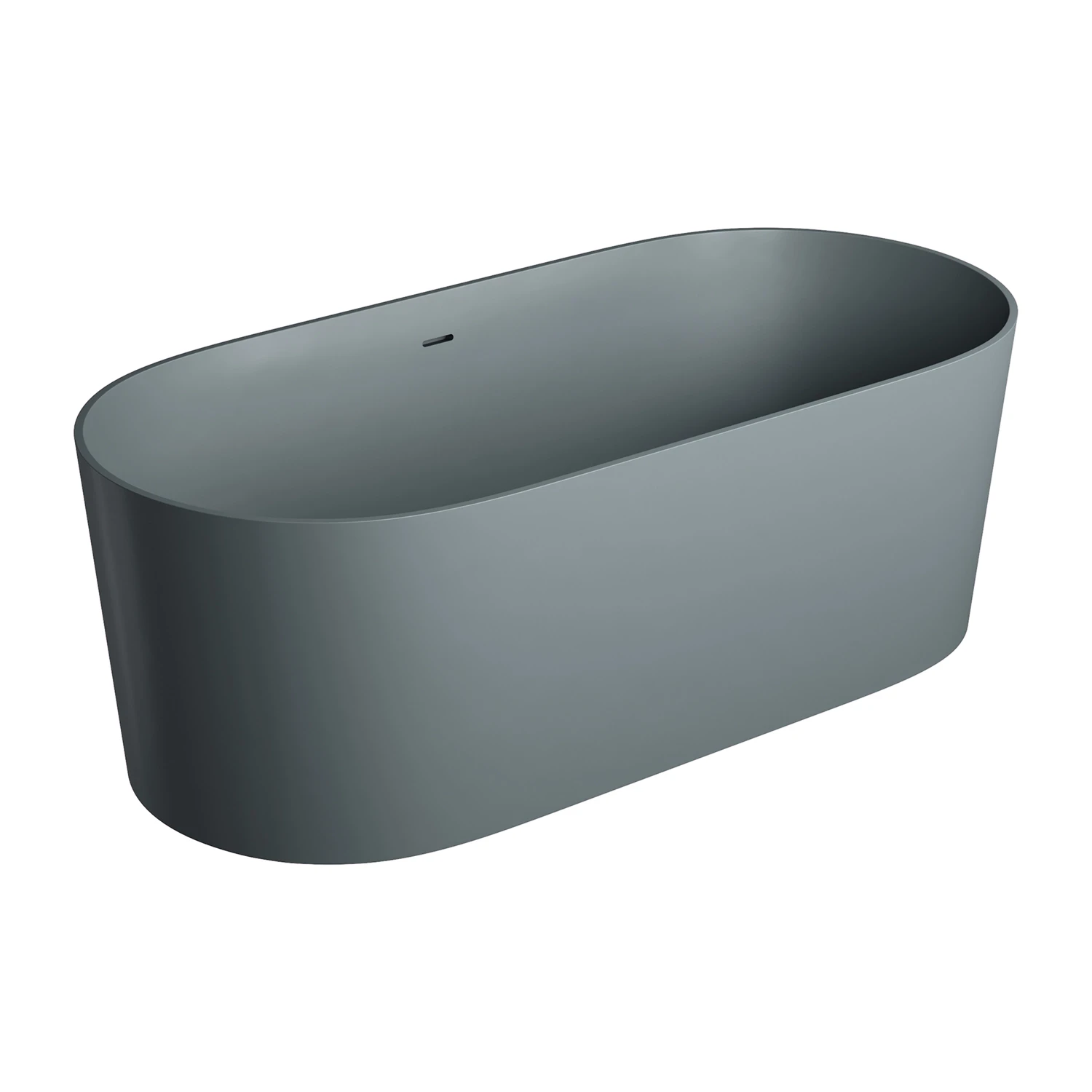 freestanding bath with overflow, 160 x 75 cm
