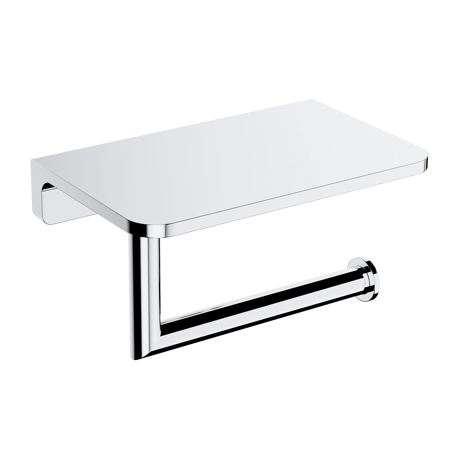 toilet roll holder with a shelf