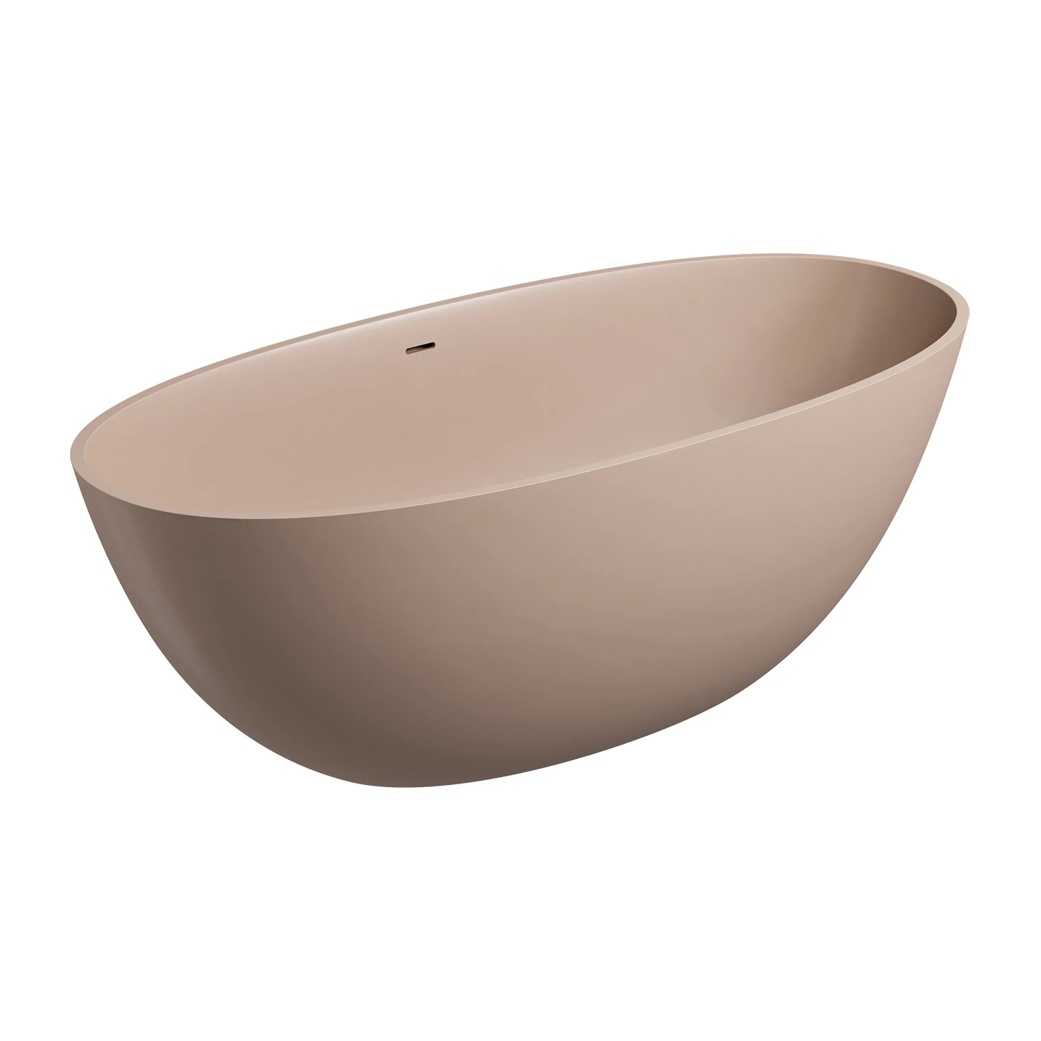 freestanding bath with overflow, 160 x 75 cm