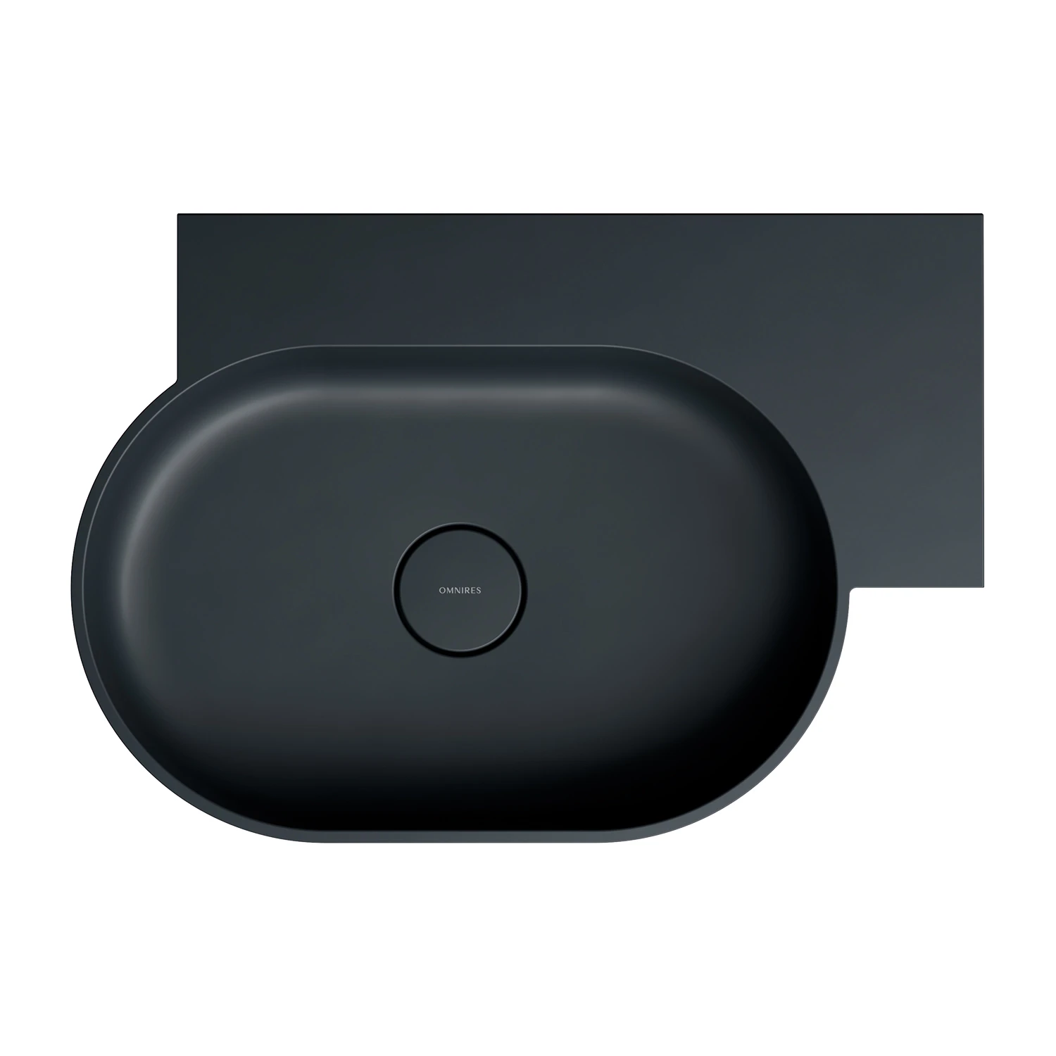 countertop/wall-mounted basin - right, 64 x 44 cm