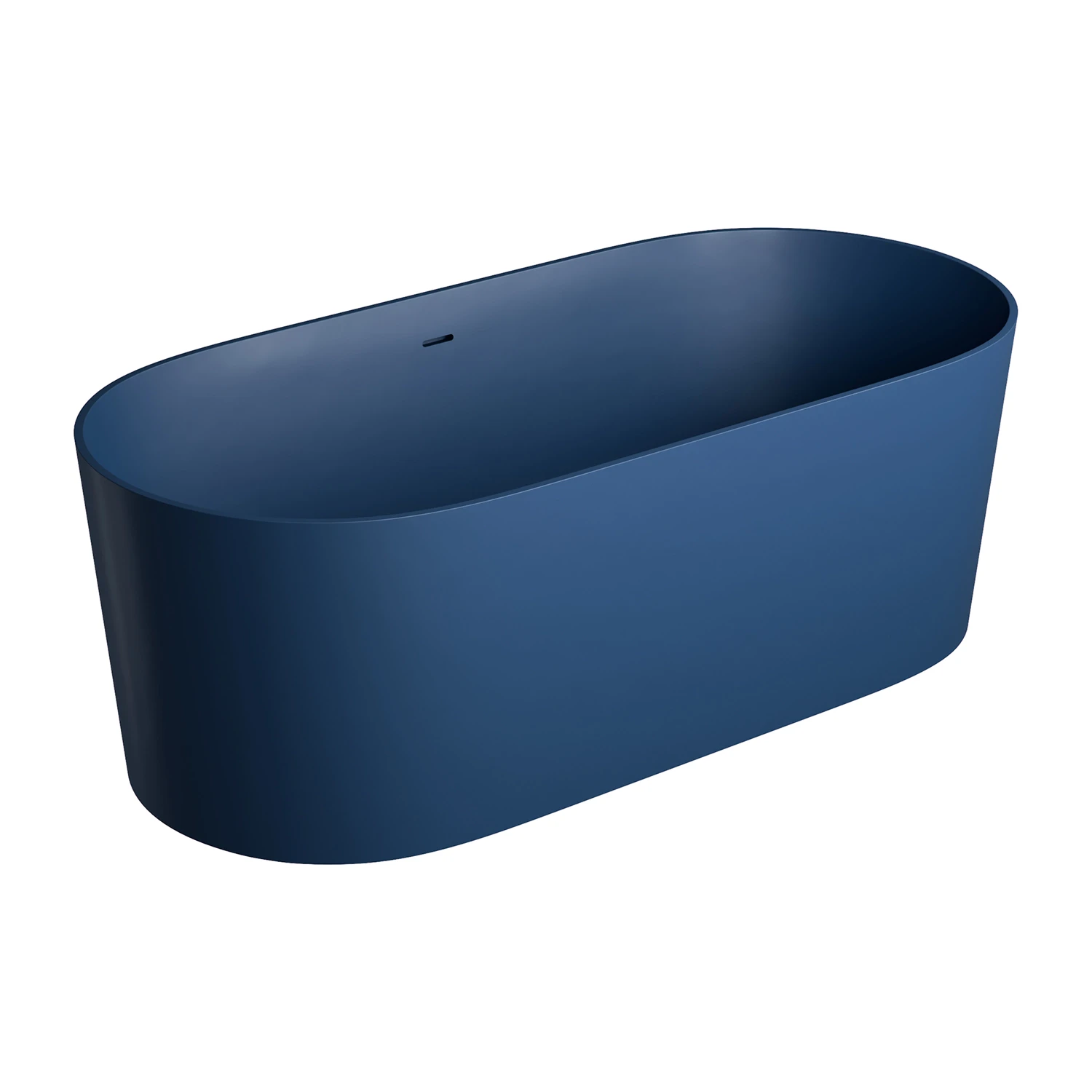 freestanding bath with overflow, 160 x 75 cm