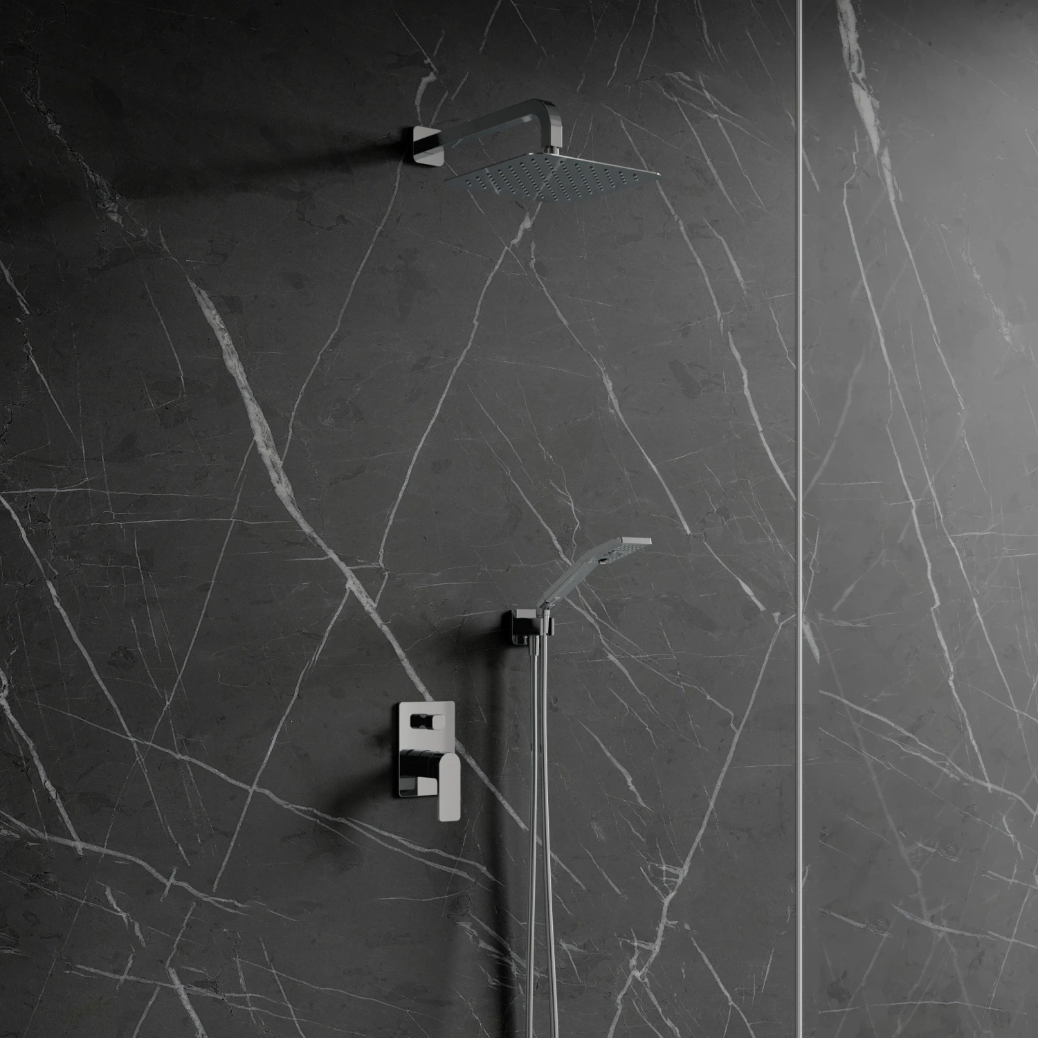 shower system for concealed installation