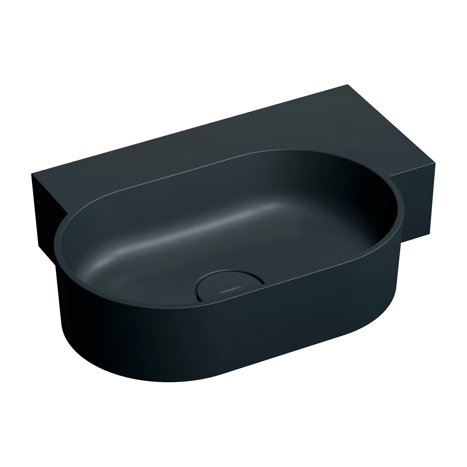 vasque à poser/suspendu - droite, 55 x 36 cm