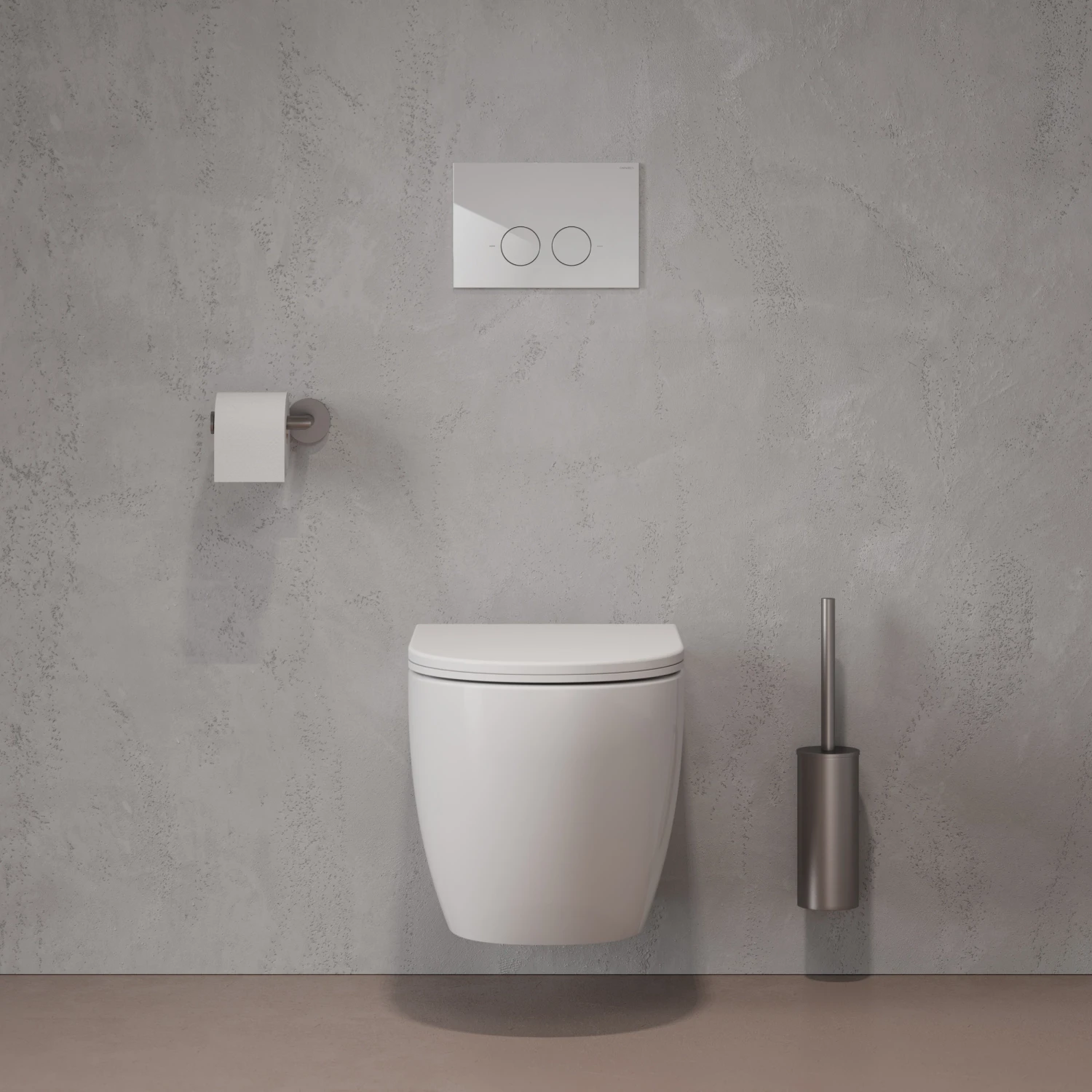wall-mounted toilet brush