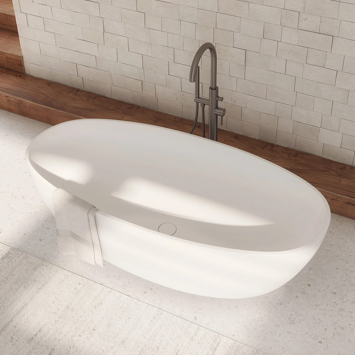 freestanding bath, 160 x 75 cm