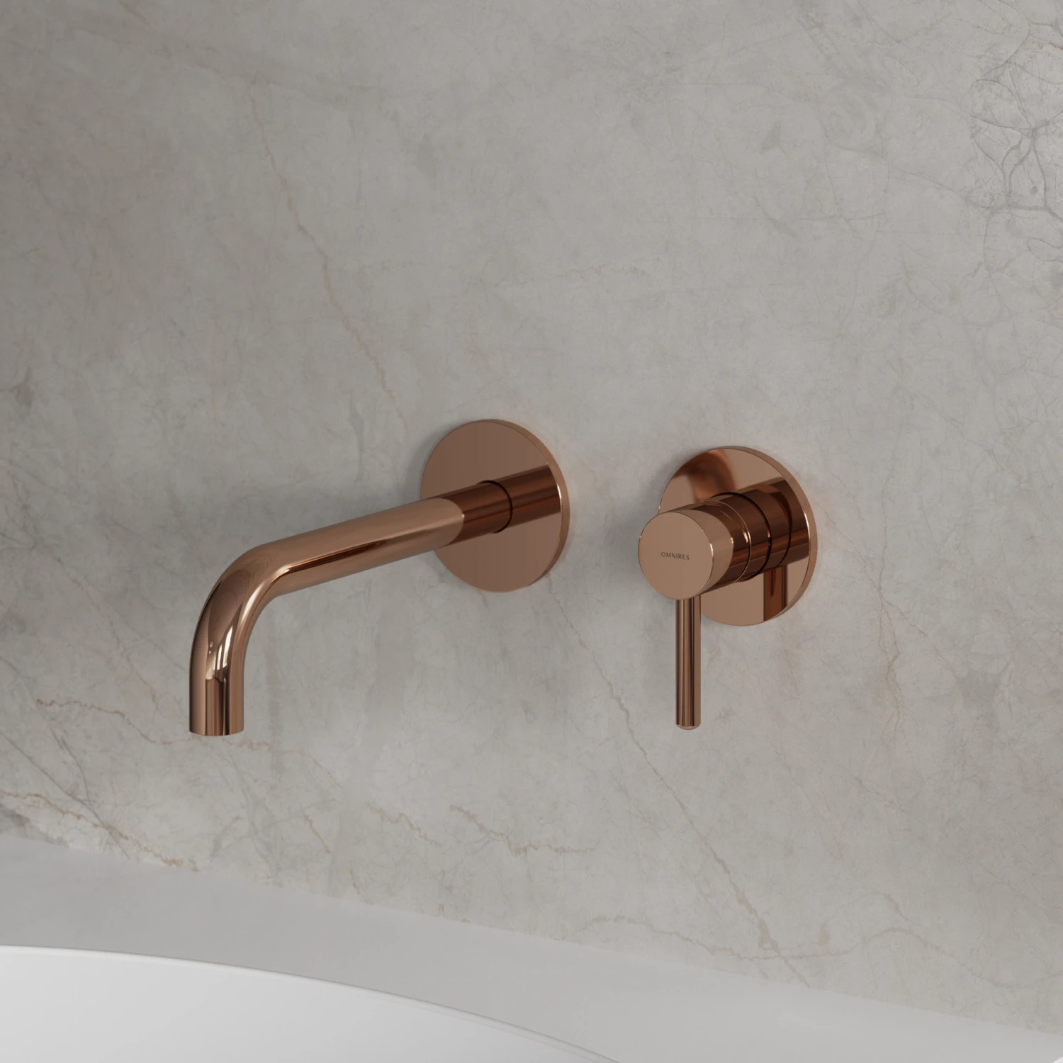 basin mixer for concealed installation with long spout