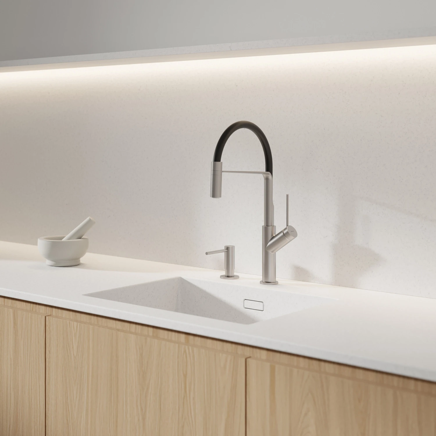 kitchen tap with pull-out spout