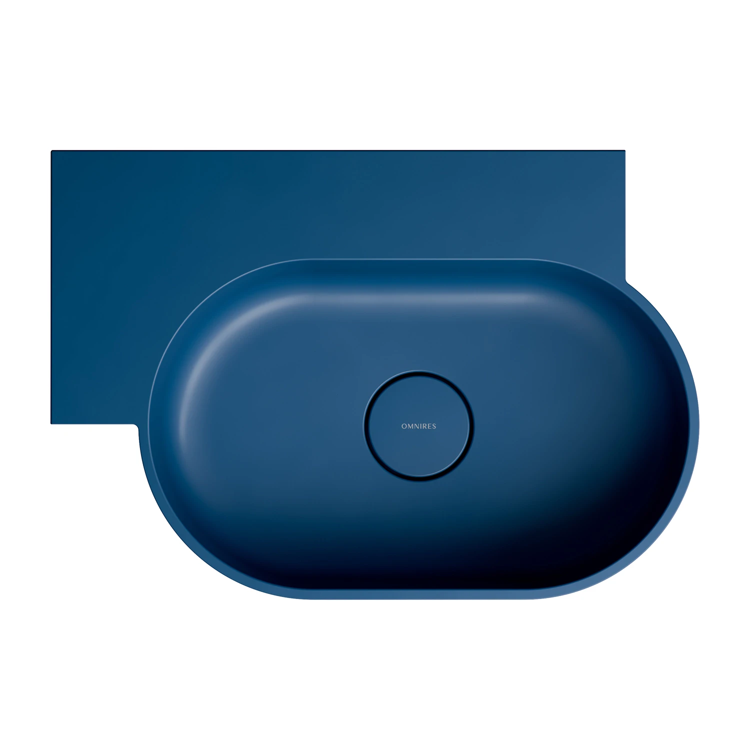 umywalka nablatowa/wisząca - lewa, 55 x 38 cm