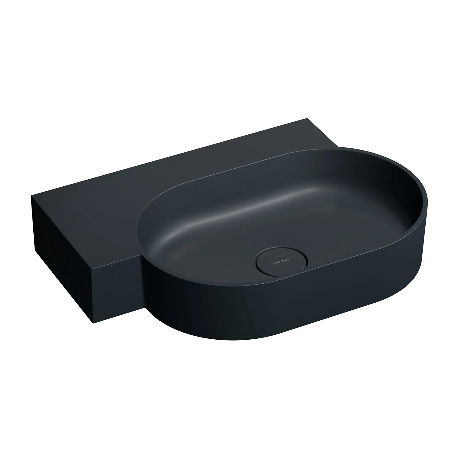 countertop/wall-mounted basin - left, 64 x 44 cm