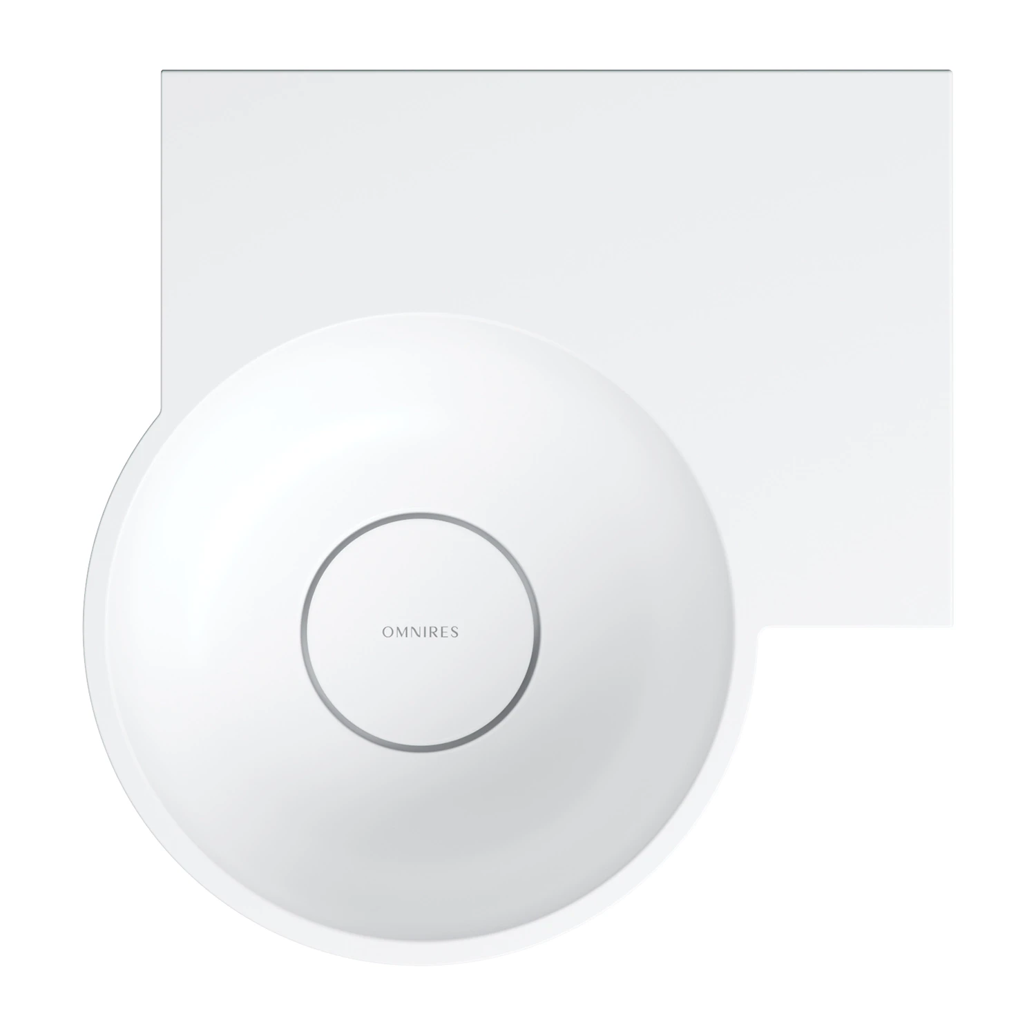 umywalka nablatowa/wisząca - prawa, 33 x 34 cm