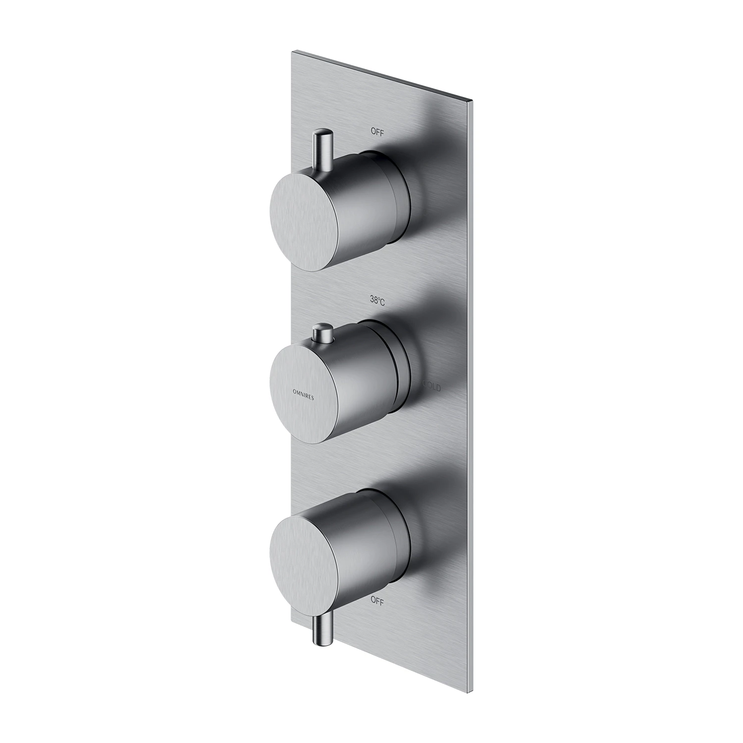 exposed element for thermostatic 3-way shower/bath mixer for concealed installation