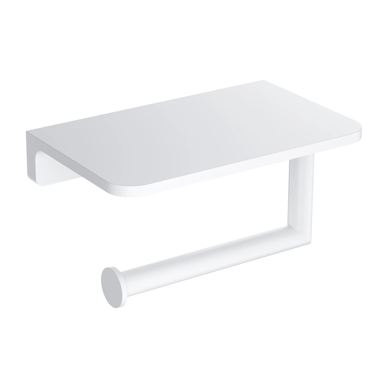 toilet roll holder with a shelf