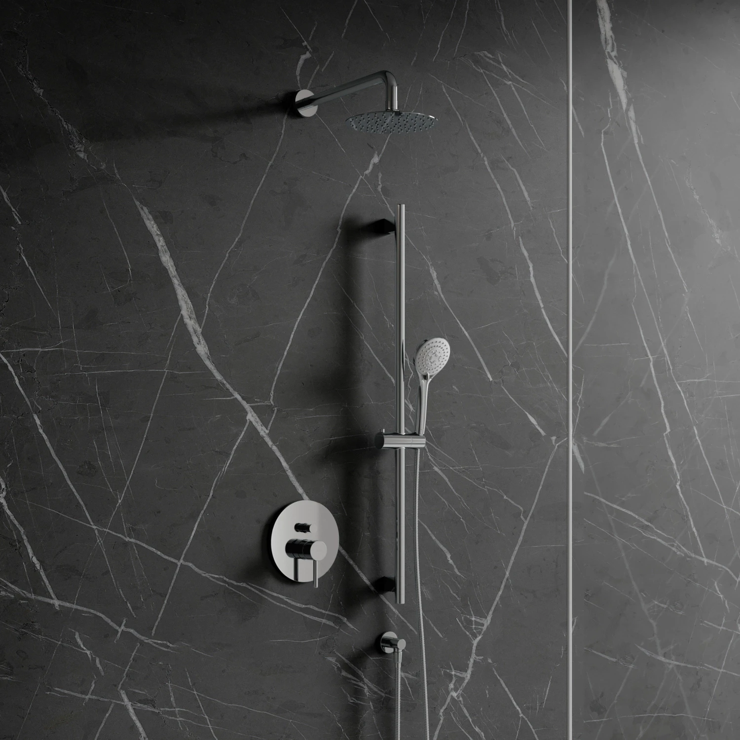 shower system for concealed installation