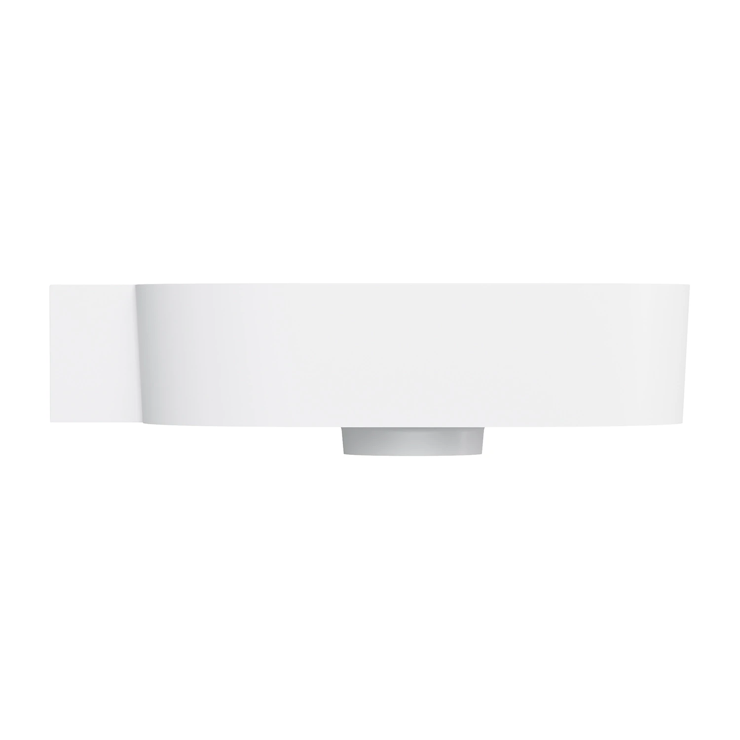countertop/wall-mounted basin - left, 55 x 36 cm