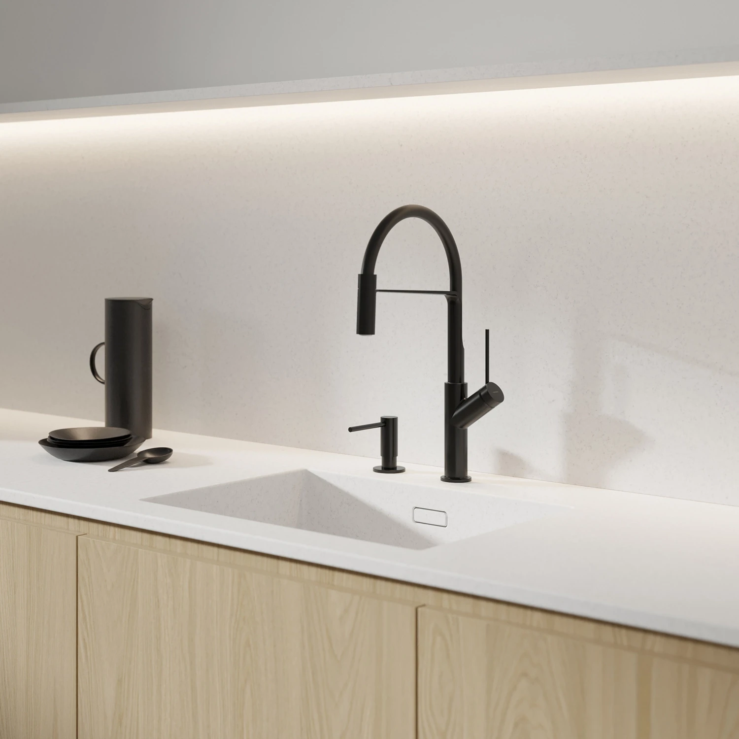 kitchen tap with pull-out spout