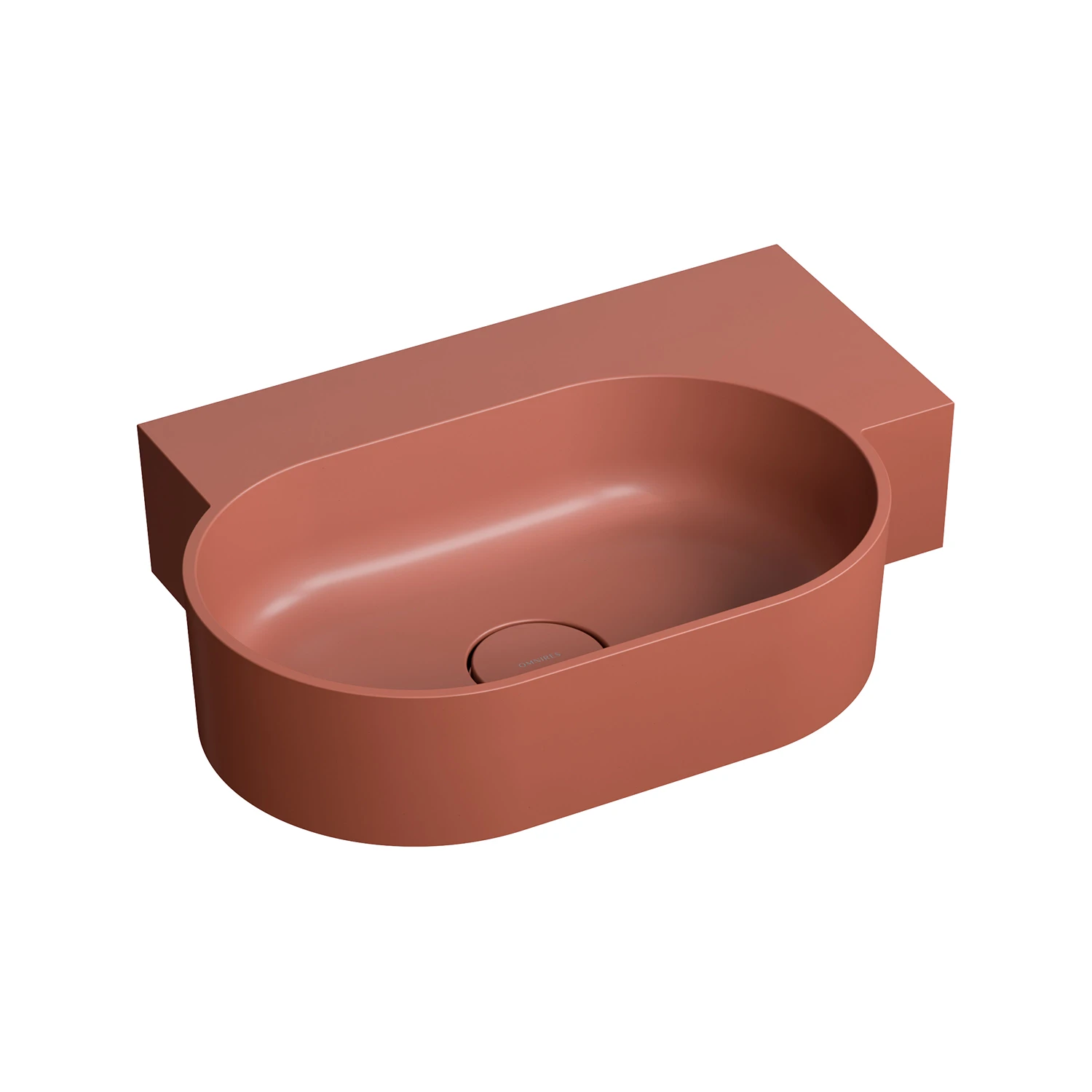 countertop/wall-mounted basin - right, 55 x 36 cm