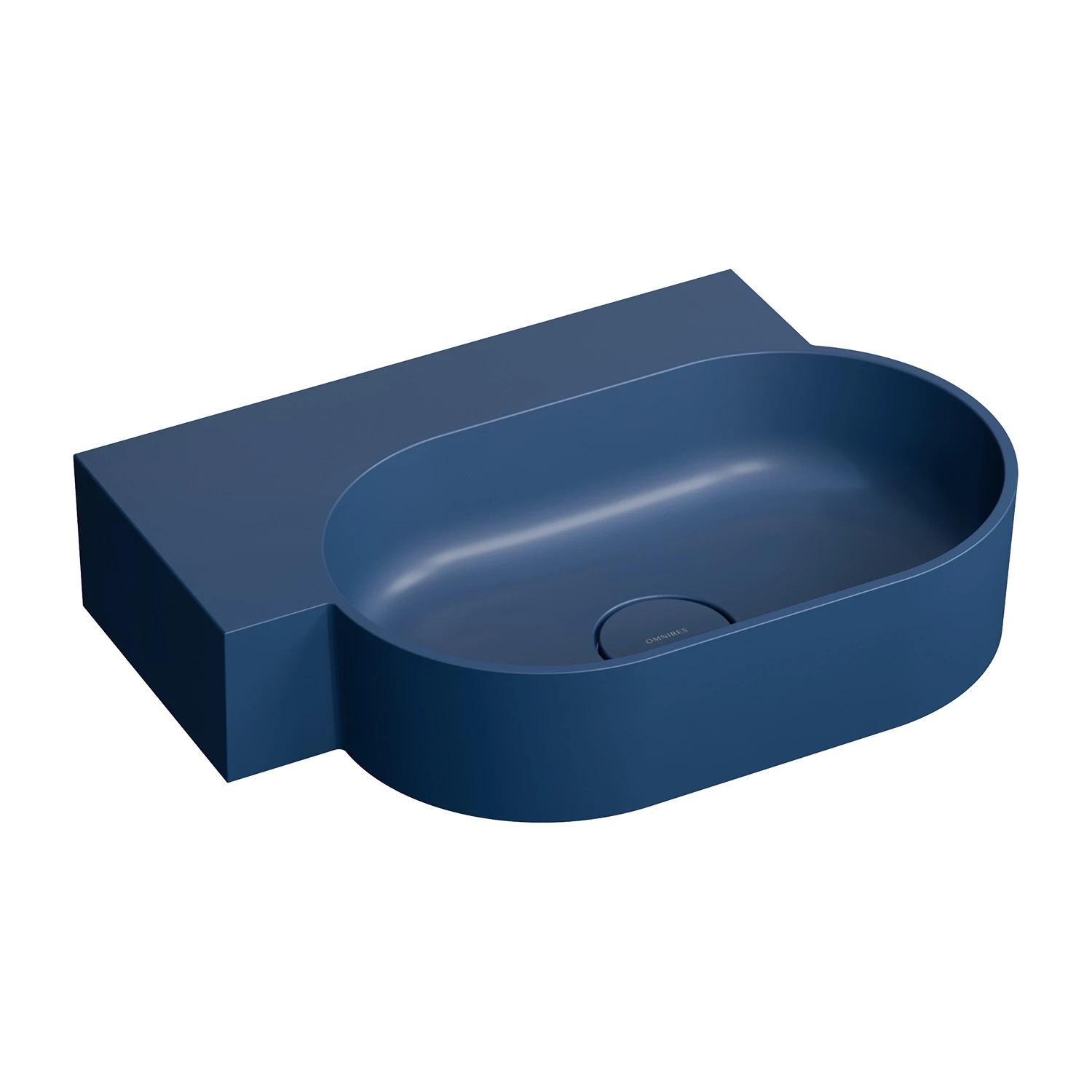 countertop/wall-mounted basin - left, 55 x 36 cm
