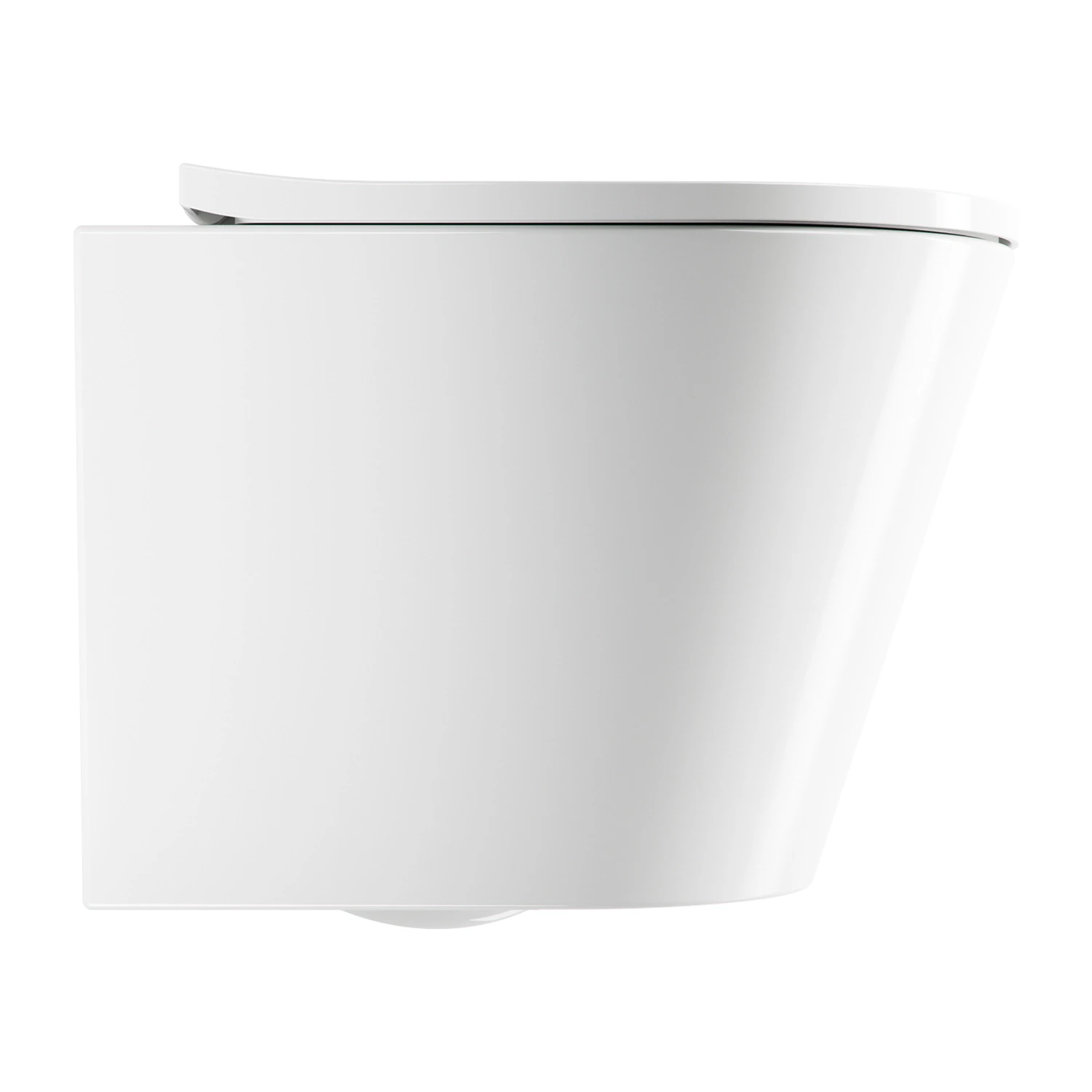 cuvette de WC murale avec abattant frein de chute, 52 x 36 cm