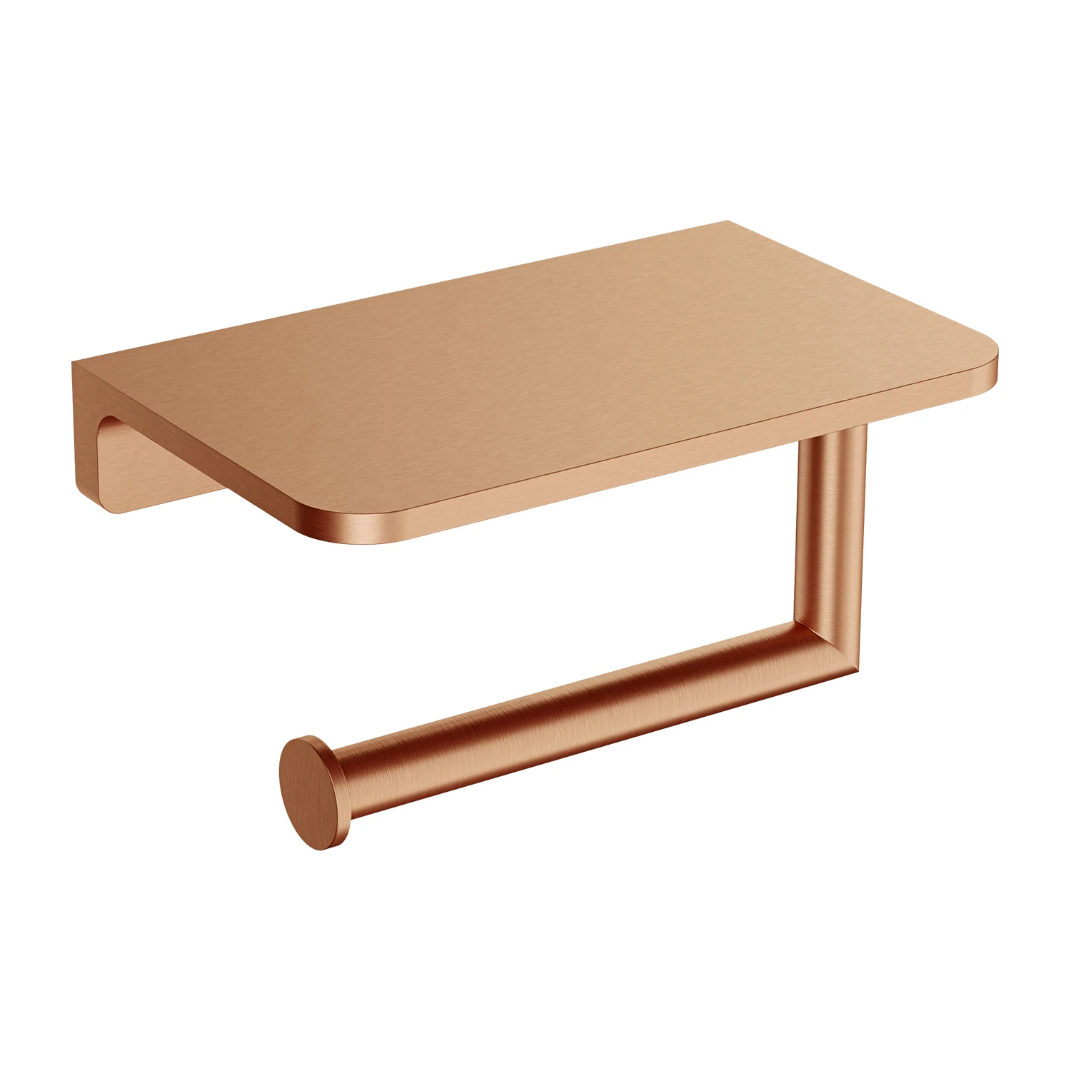 toilet roll holder with a shelf